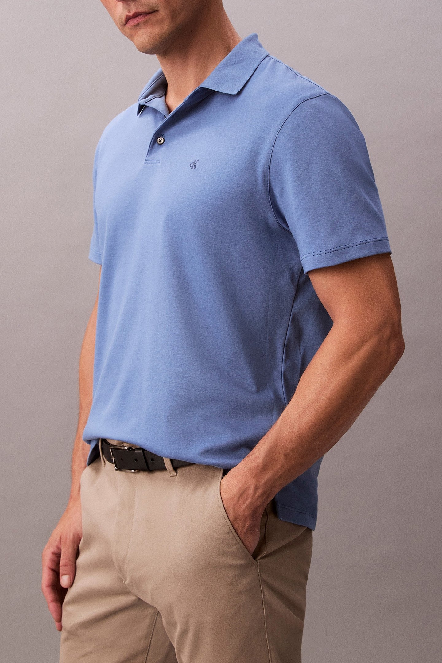 CK SUPIMA POLO REG FIT NILE BLUE 4