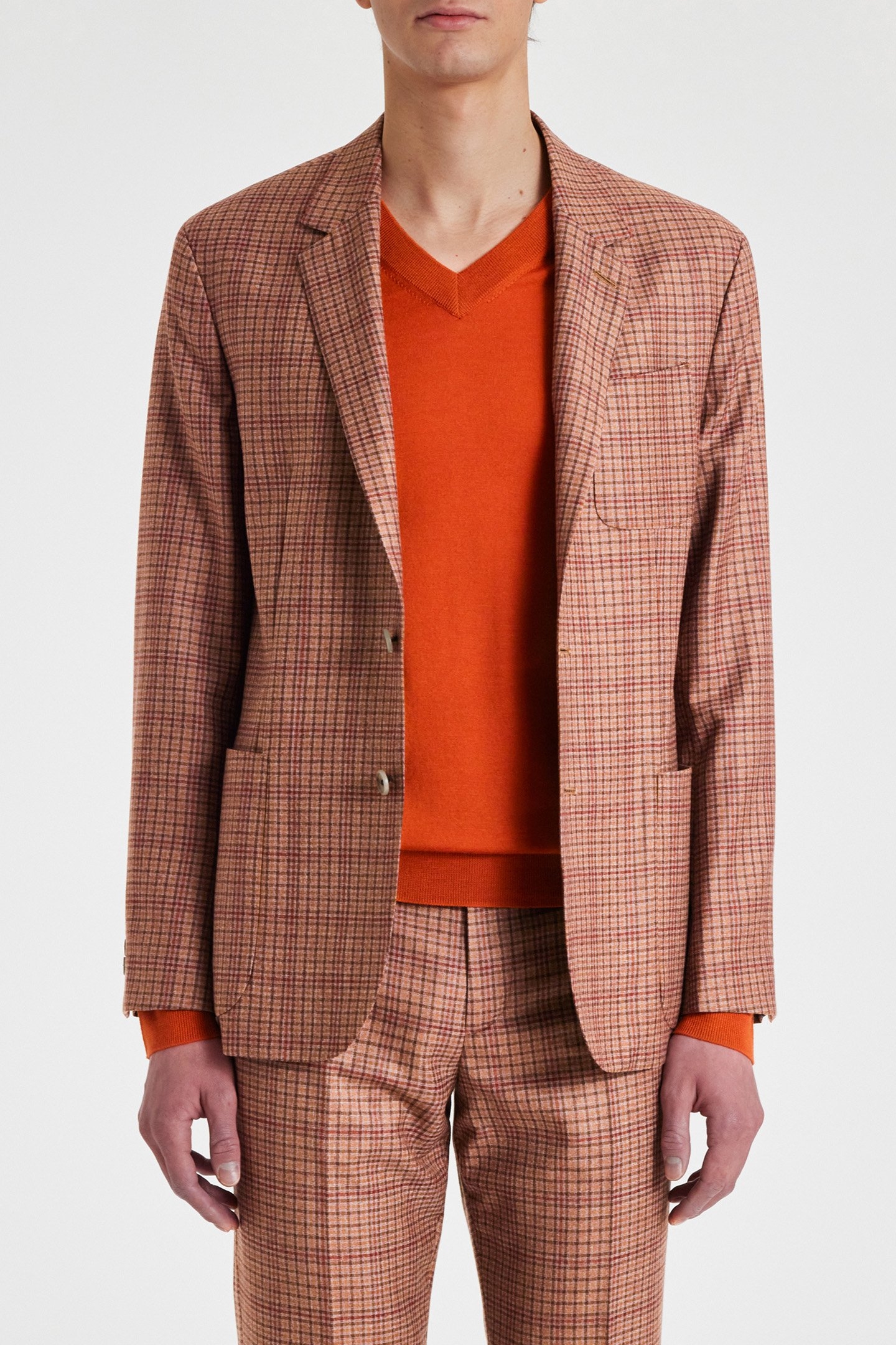 MENS 2 BTN PATCH POCKET JACKET PINK 1