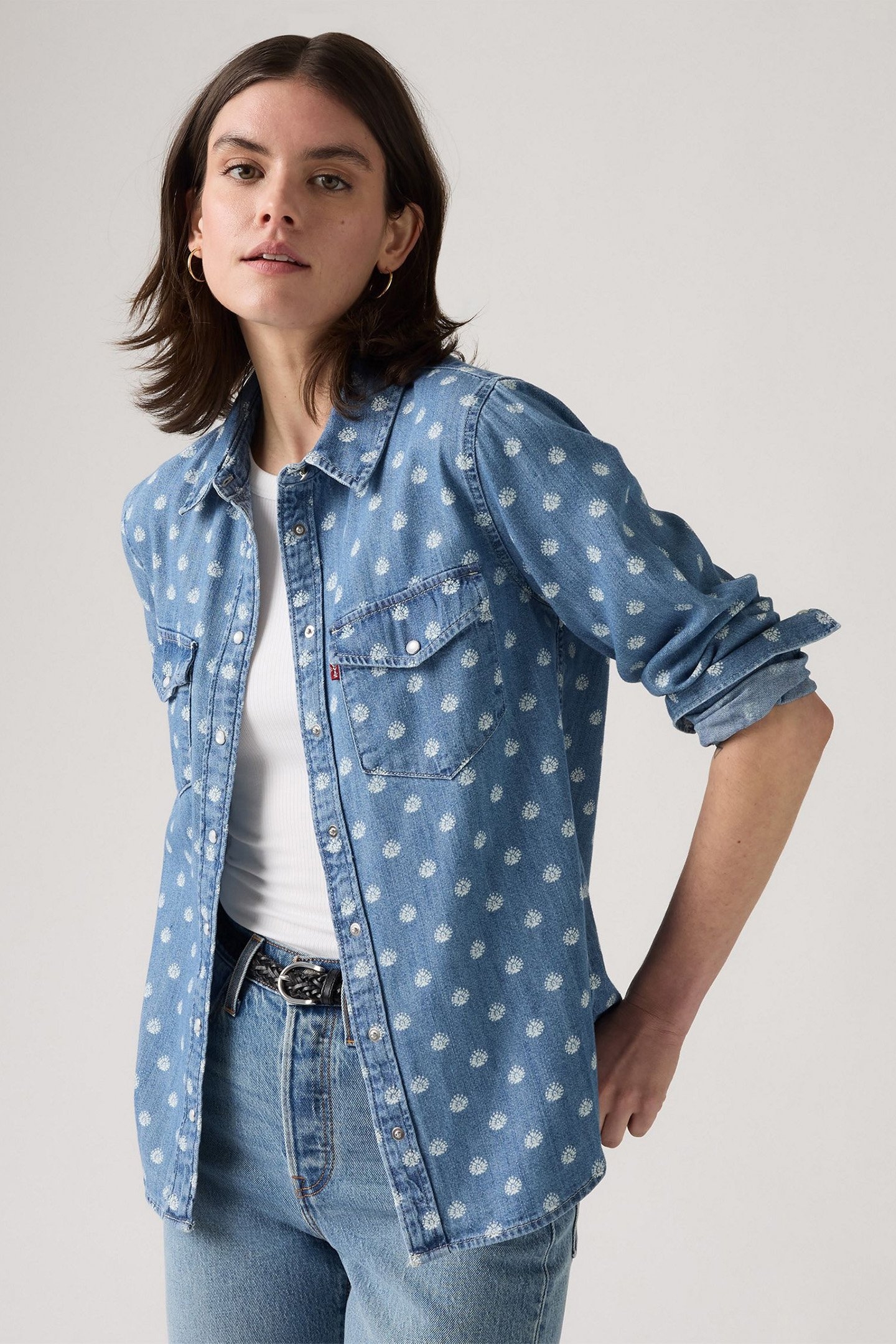 ICONIC WESTERN DENIM SHIRT IN PRINT 3