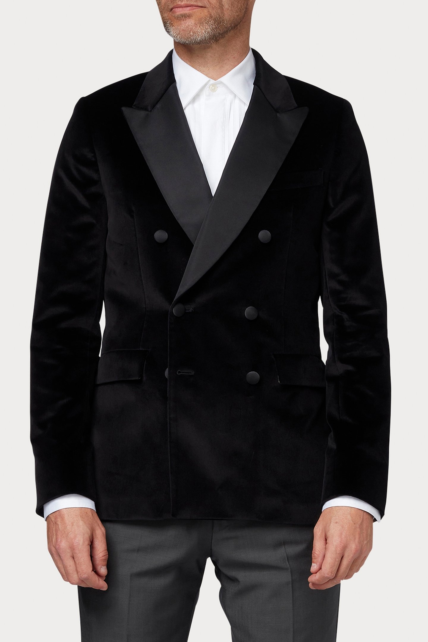 MENS 2 BUTTON JACKET BLACK 1