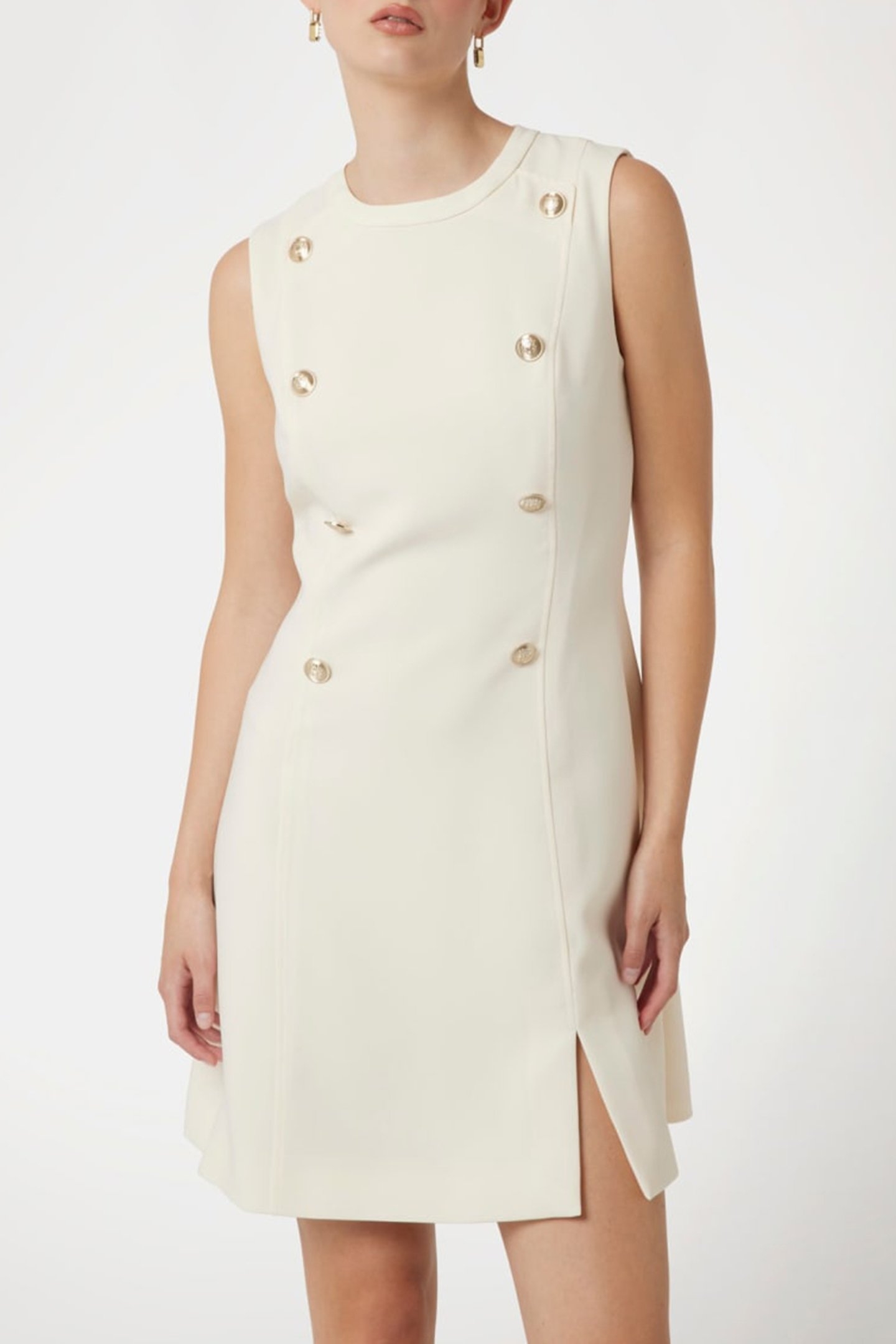 LEILA DRESS EGGSHELL ECRU 1