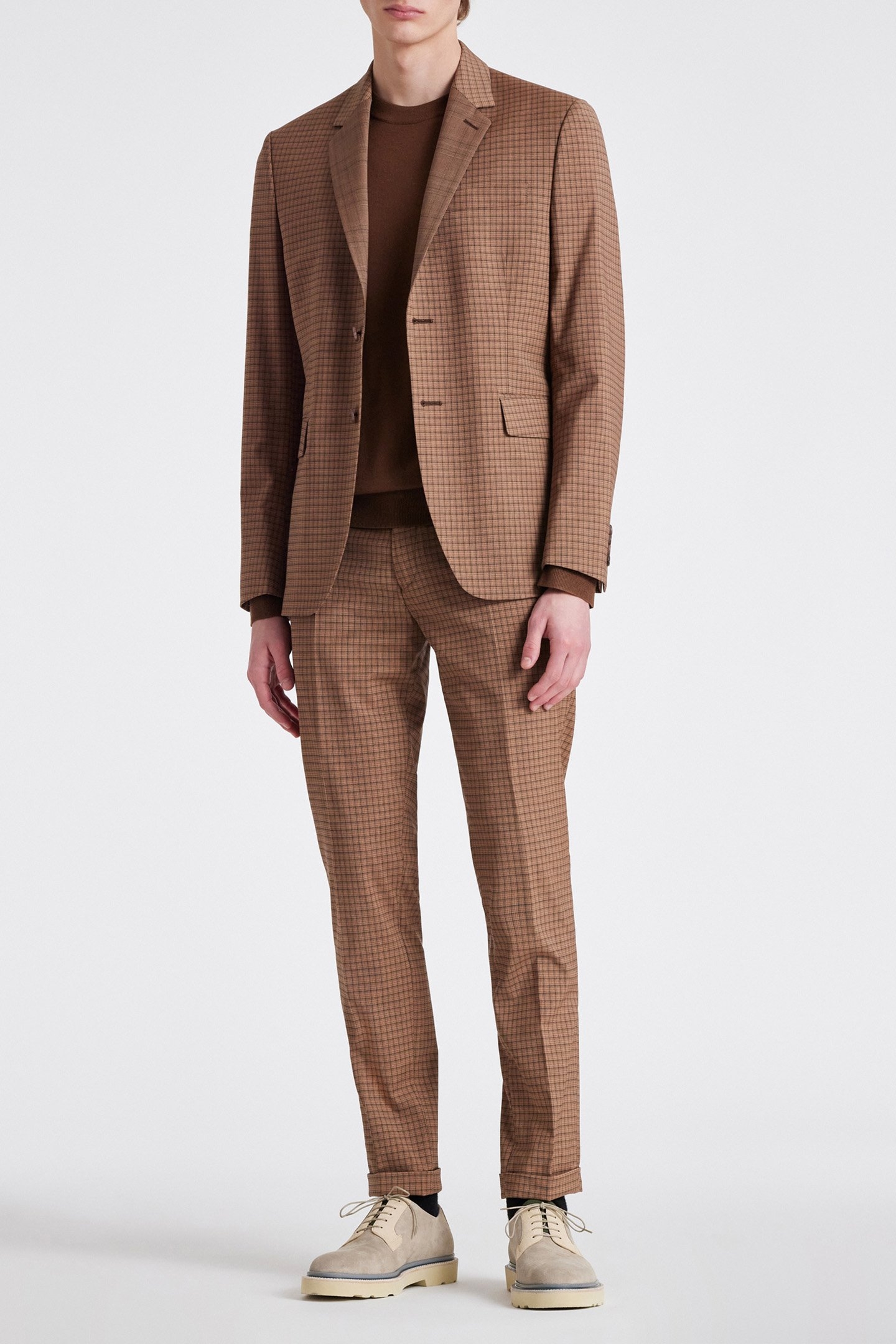 MENS 2 BUTTON JACKET LIGHT RUST 3