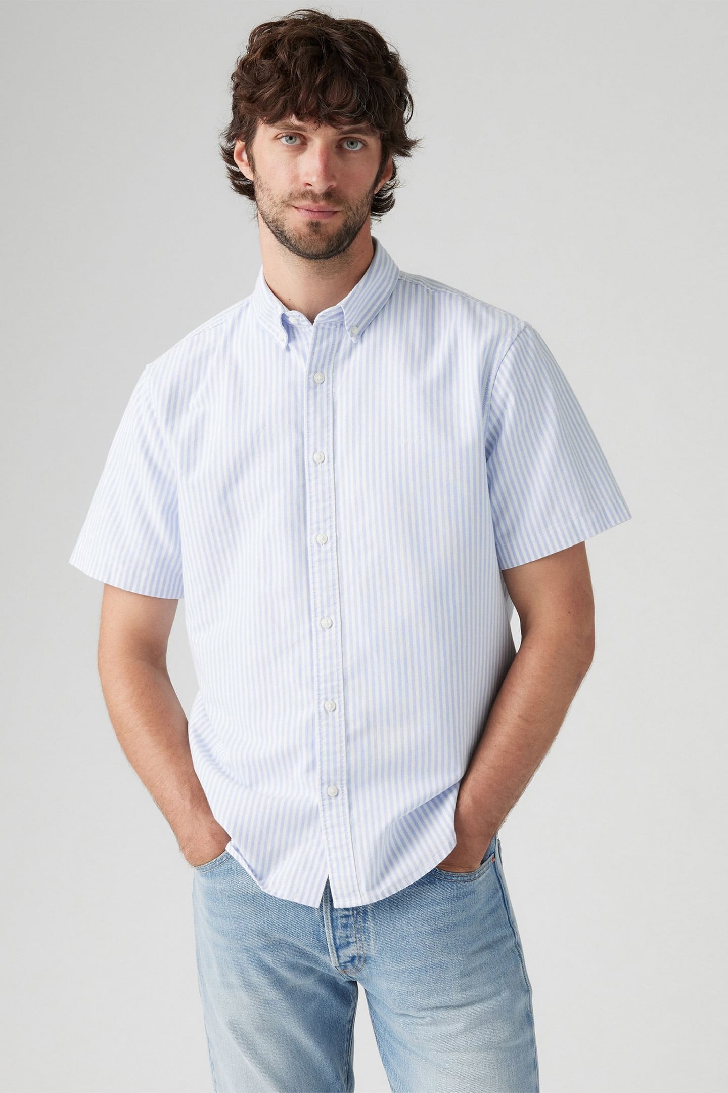 SS AUTHENTIC BUTTON DOWN WAYLON STRIPE DELLA 5