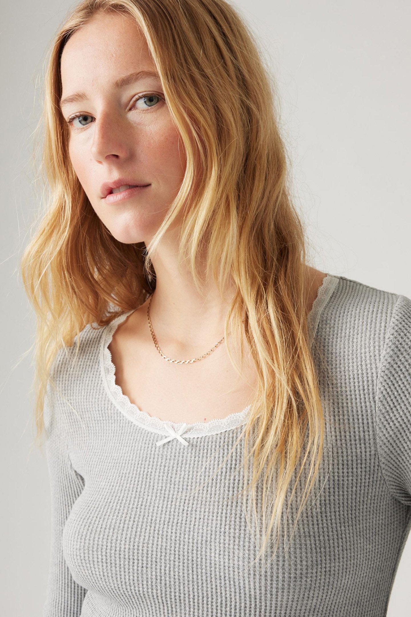 DRY GOODS WAFFLE LS TEE STARSTRUCK HEATHER 4