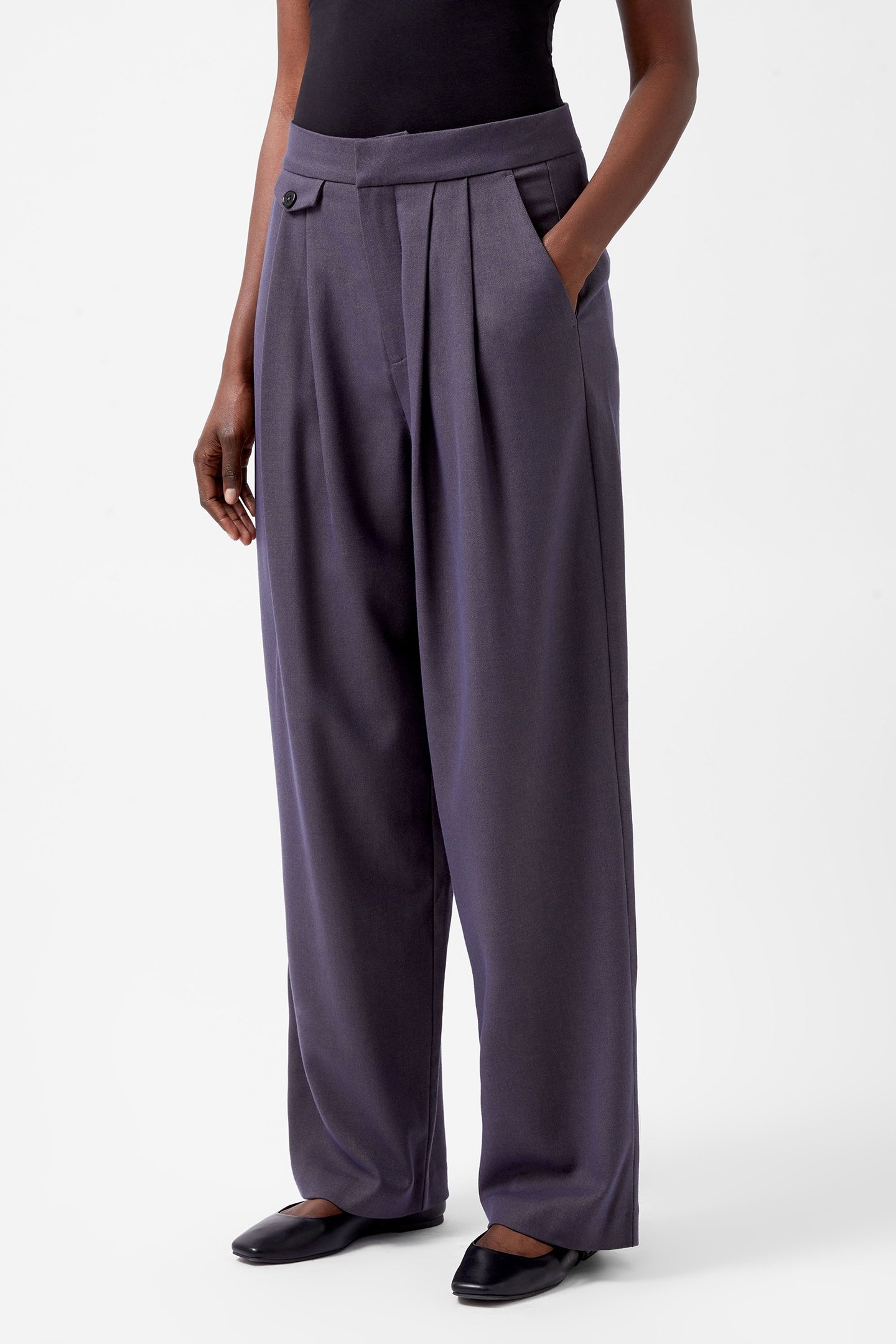 CARMINE FLANNEL TROUSERS CHARCOAL 1