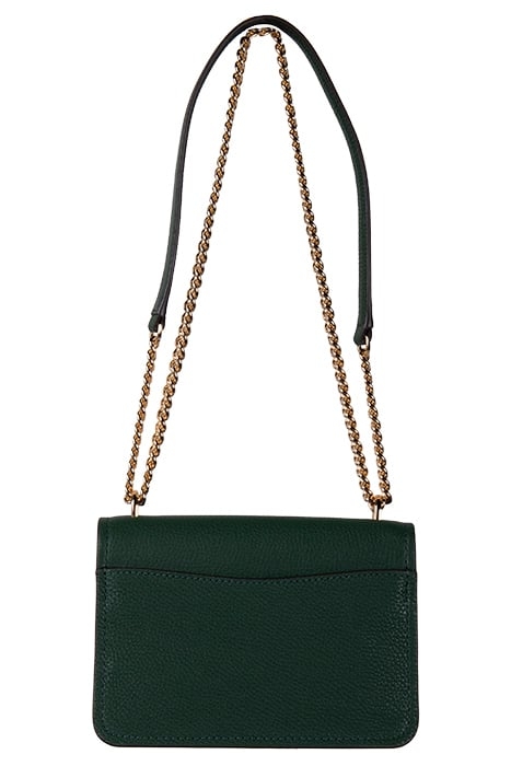 SMALL CROSSBODY BAG WITH CHAIN STRAP IN DARK GREEN 2