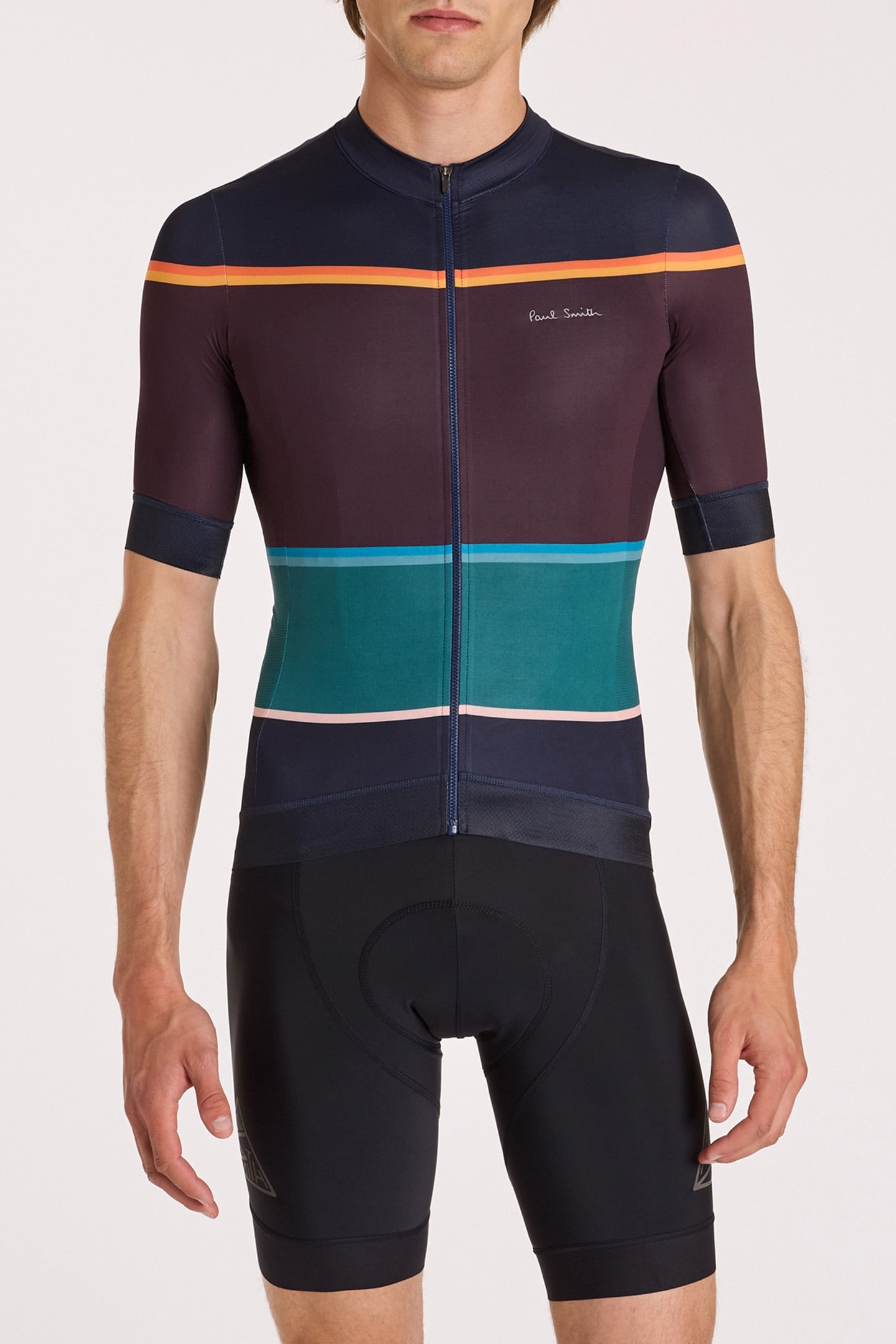 CYCLE JERSEY S/S BOLD STRIPE VERY DARK NAVY 1