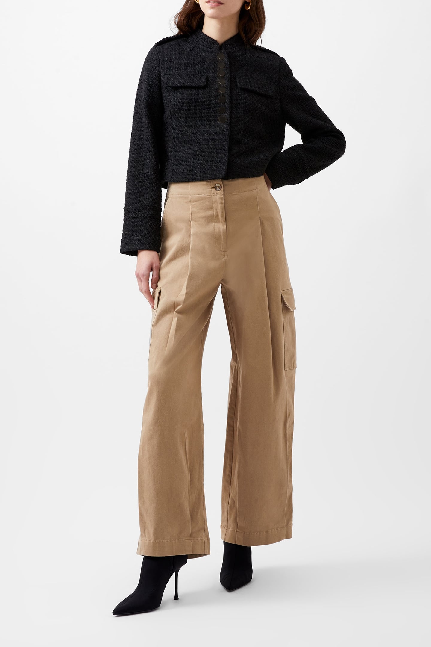 FELICE TWEED MILITARY JACKET BLACKOUT 2