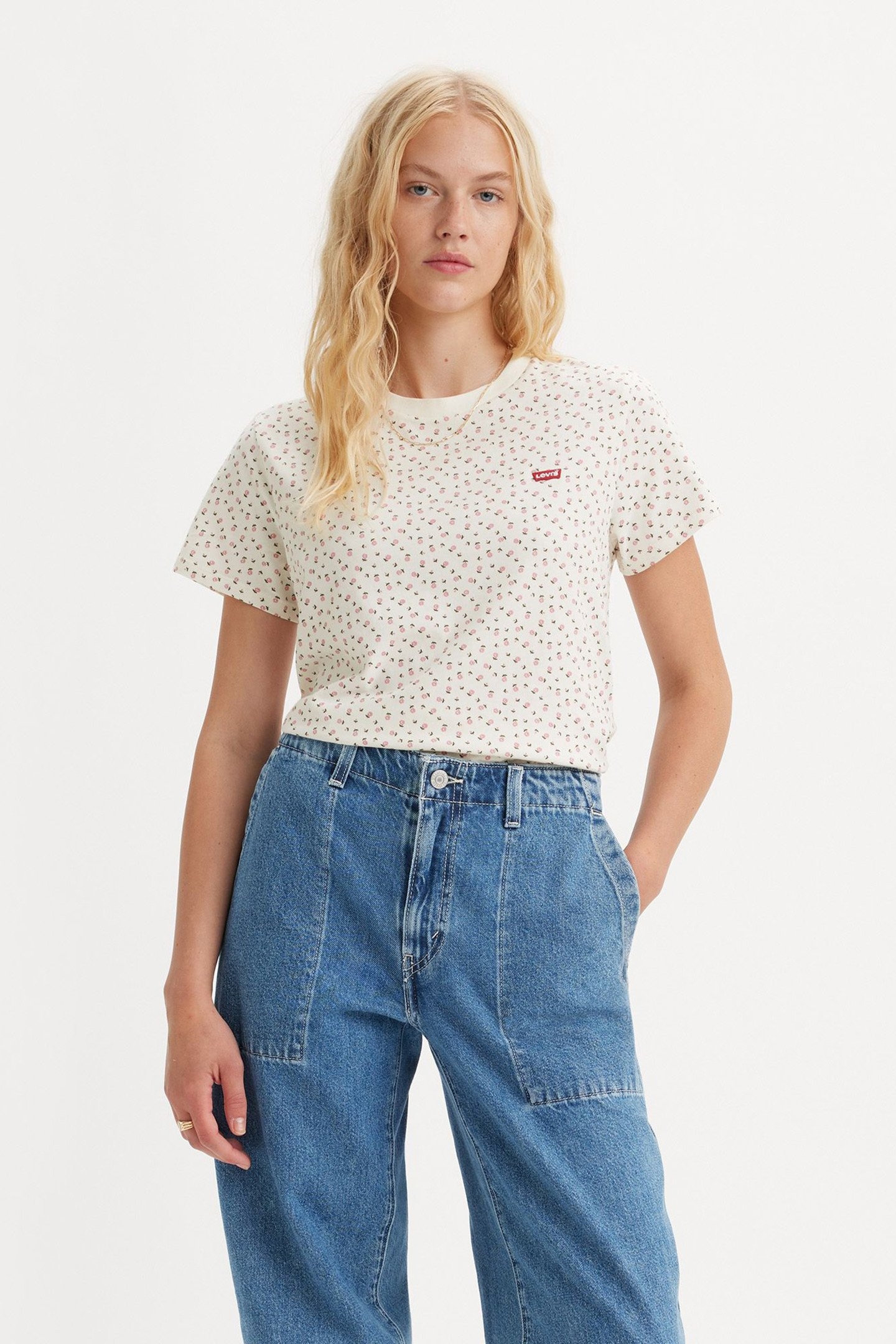 PERFECT TEE LINDEN FLORAL EGRET PRINT 1