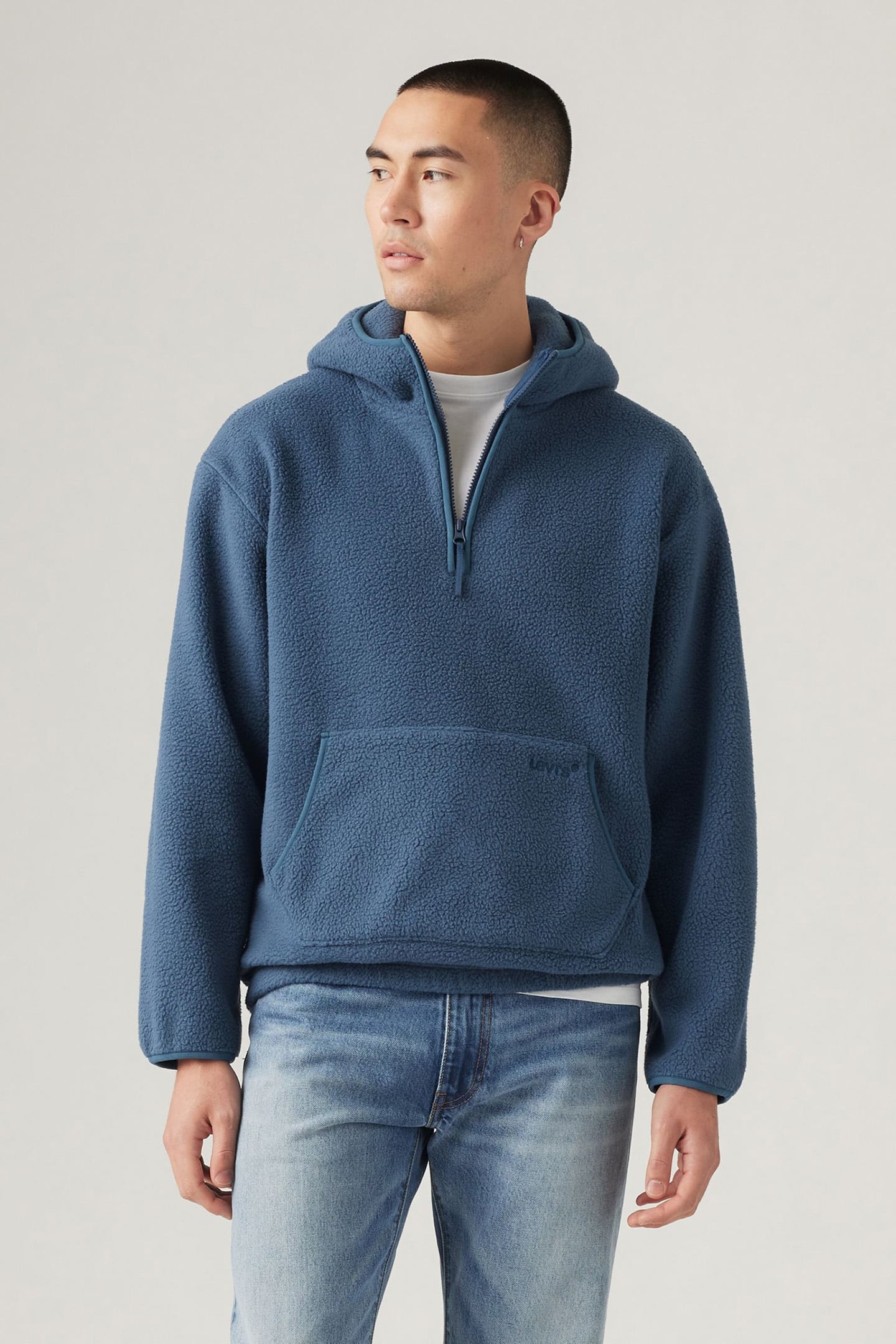 HOODED SHERPA PULLOVER SARGASSO SEA 1