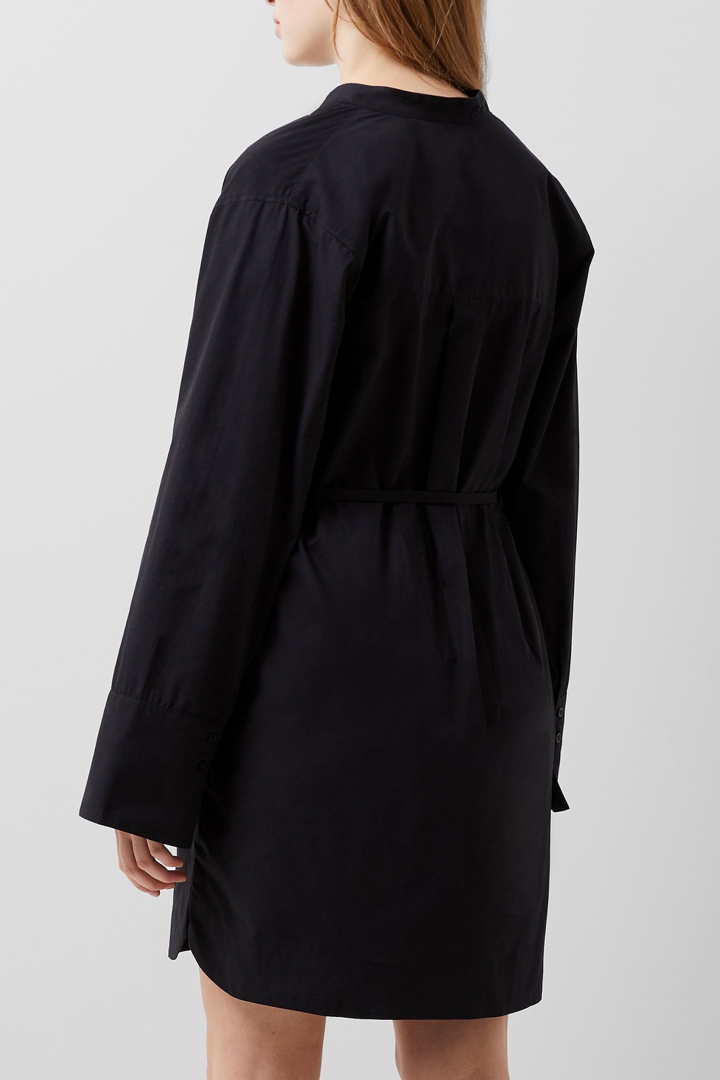 ALISSA COT WIDE SLV SHIRT DRES BLACKOUT 2