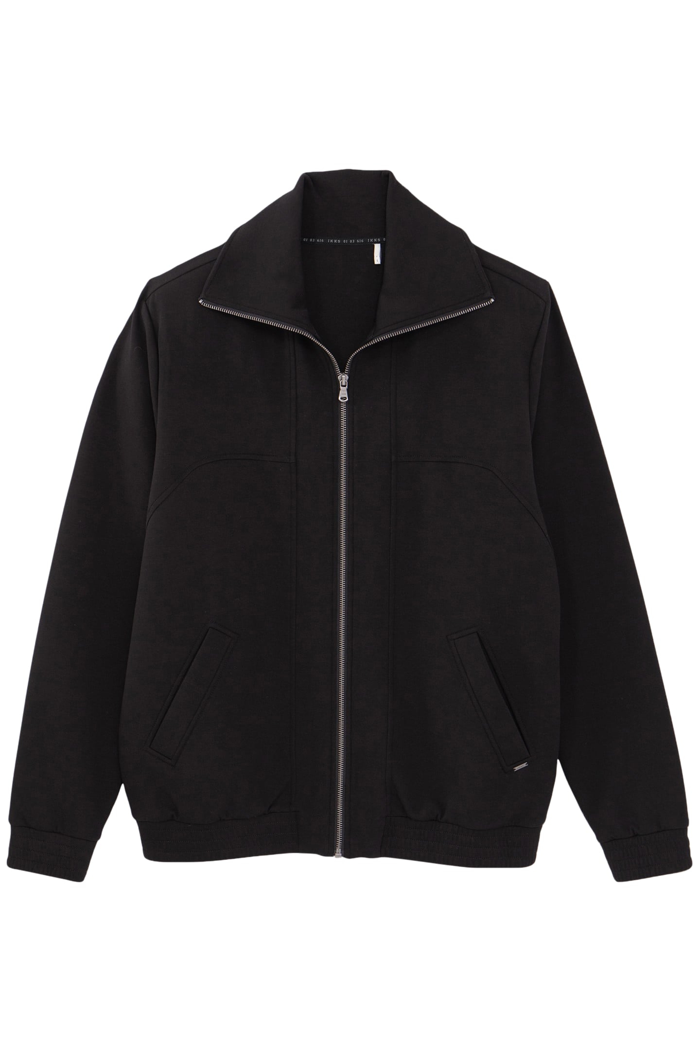 BLACK HIGH NECK ZIPPED CARDIGAN 4