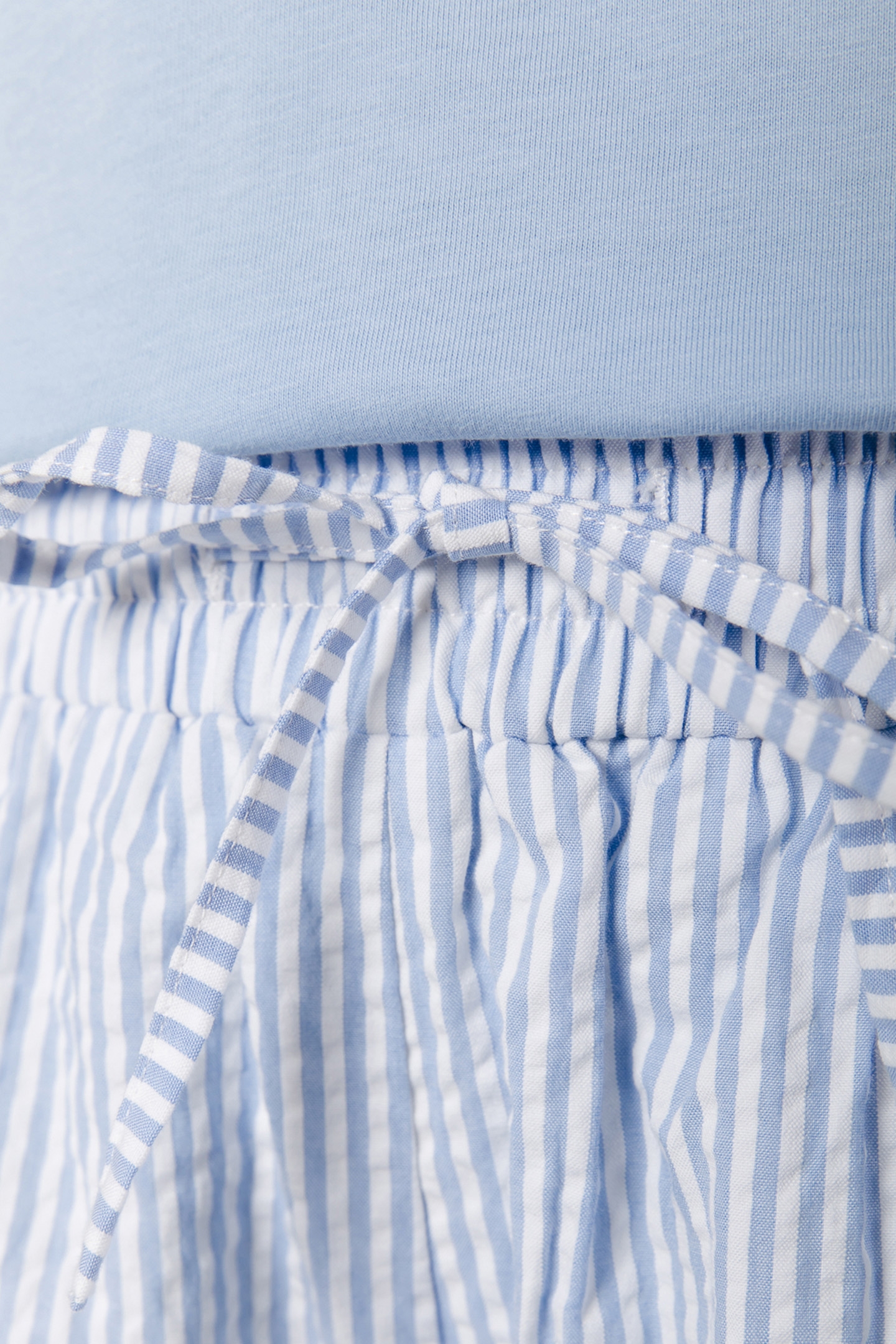 SENSA STRIPED RUFFLE SHORT SOFT BLUE 7