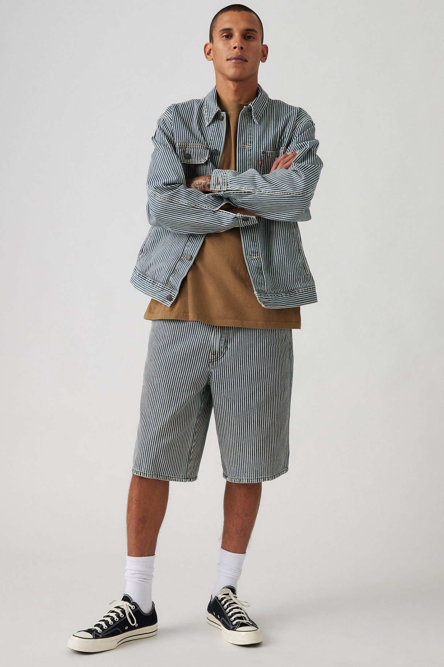 568 LOOSE CRPNTR SHORTS AGED RR STRIPE SHORT 6