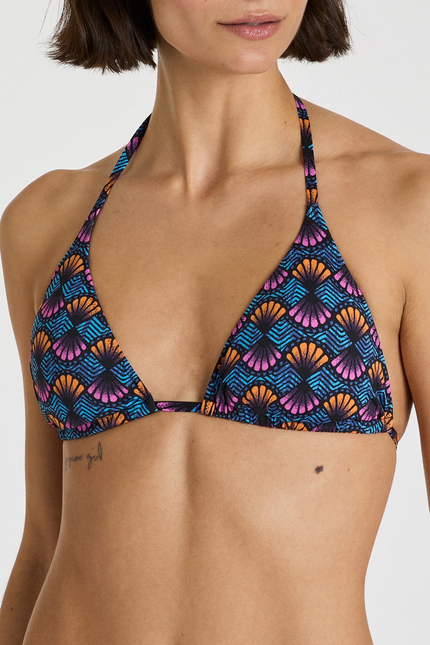 WOMEN BIKINI TRIANGLE TIE NAVY 1