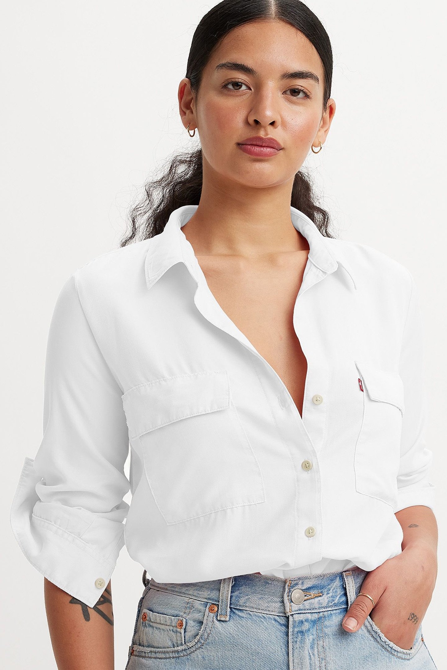 DOREEN UTILITY SHIRT BRIGHT WHITE 4