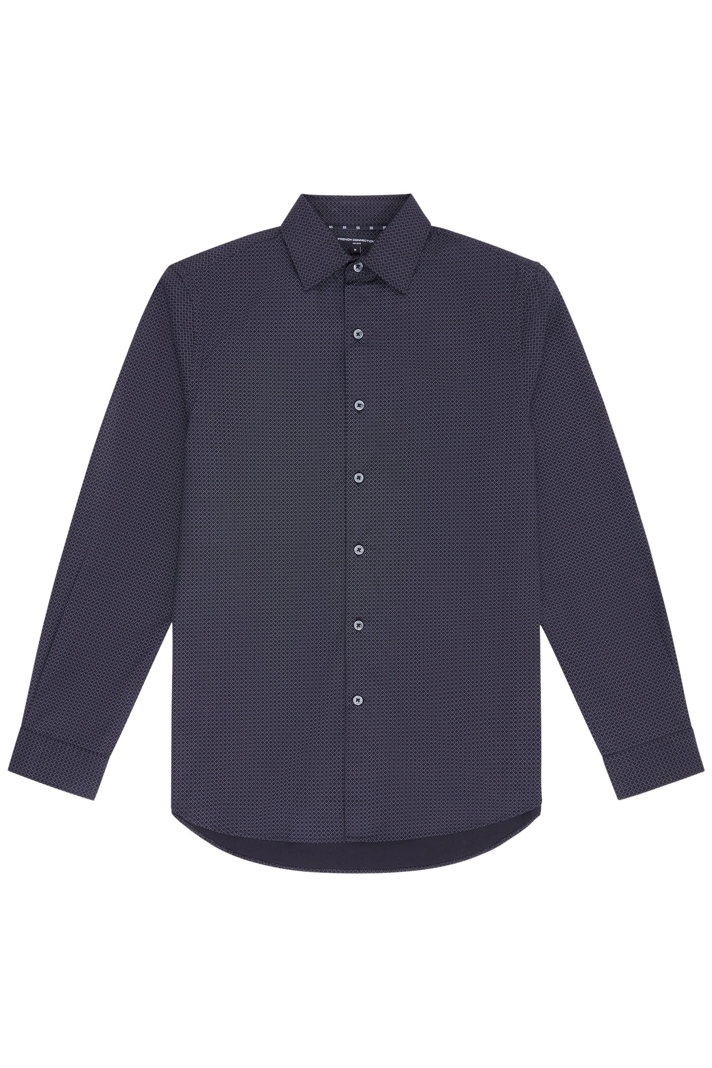 REGULAR FIT/CLASSIC COLLAR BLACK GEO 4