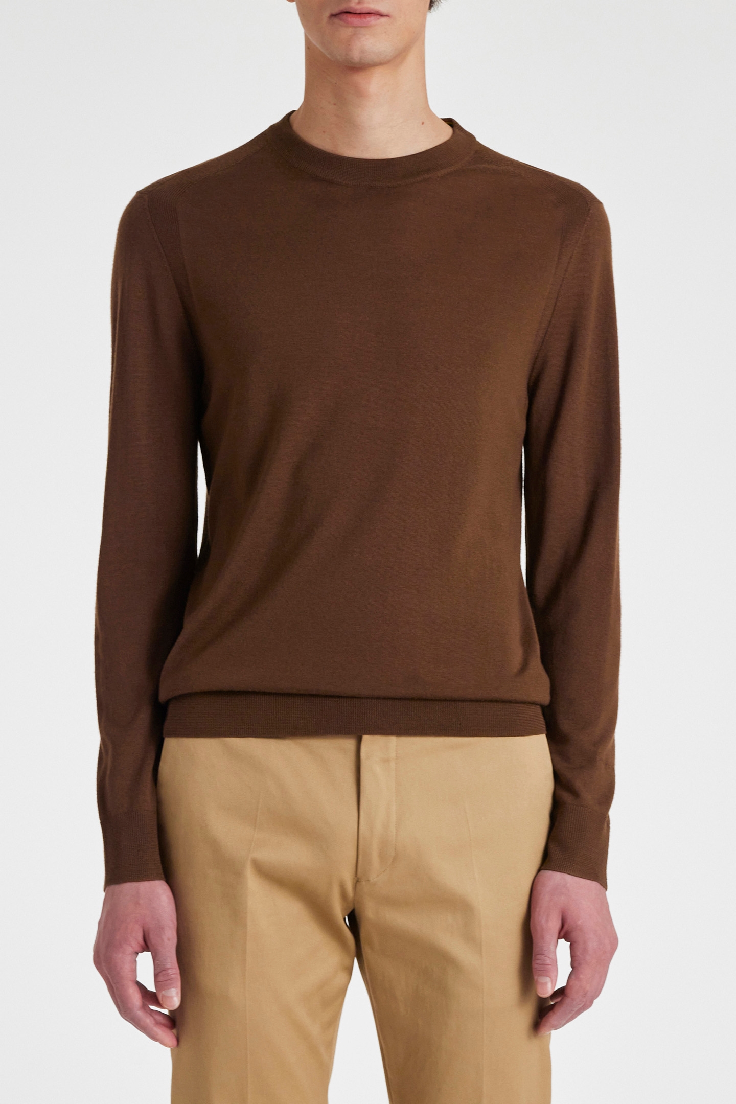 MENS SWEATER CREW NECK MUD 1