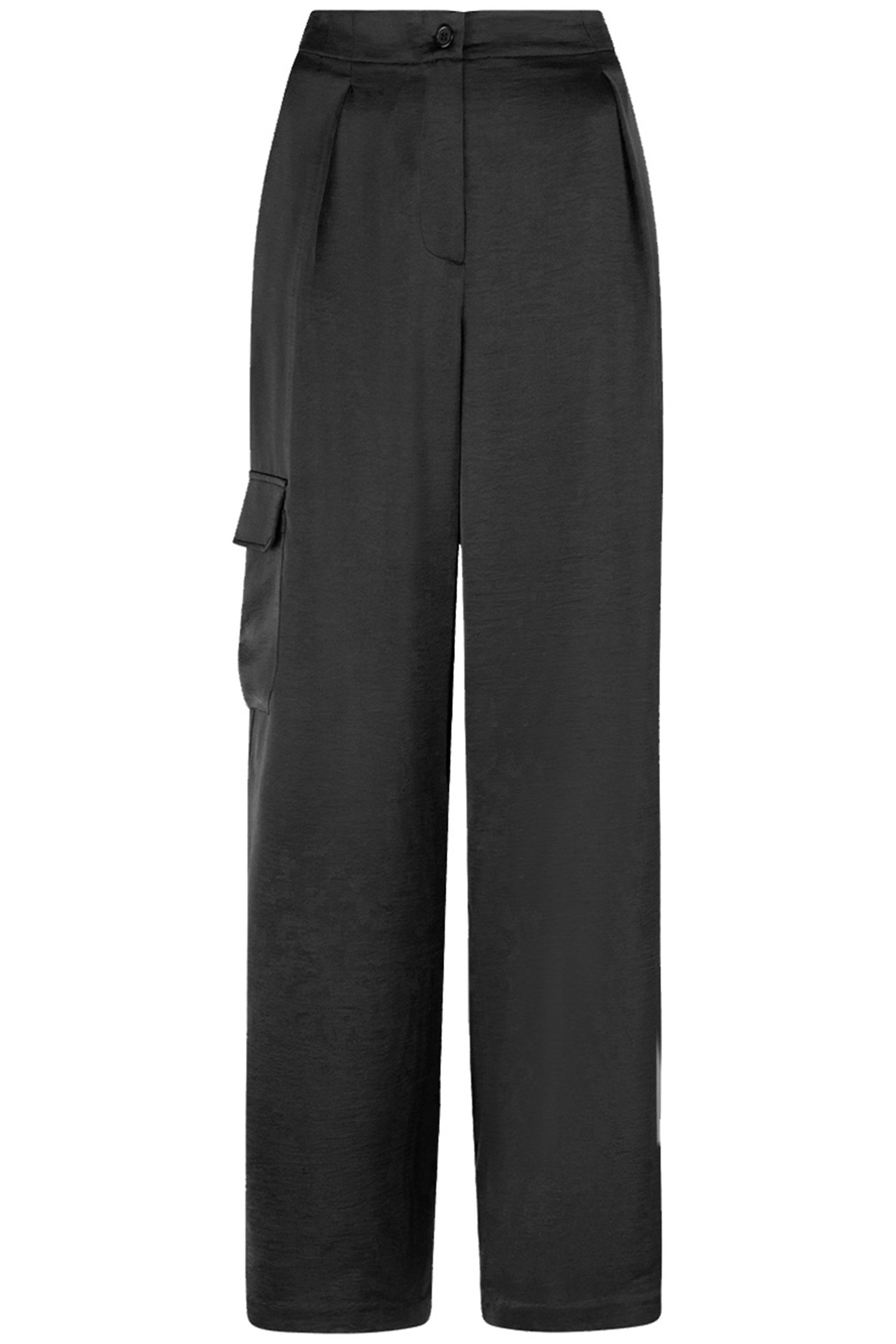 HARLOW SATIN WIDE PANTS RAVEN 3