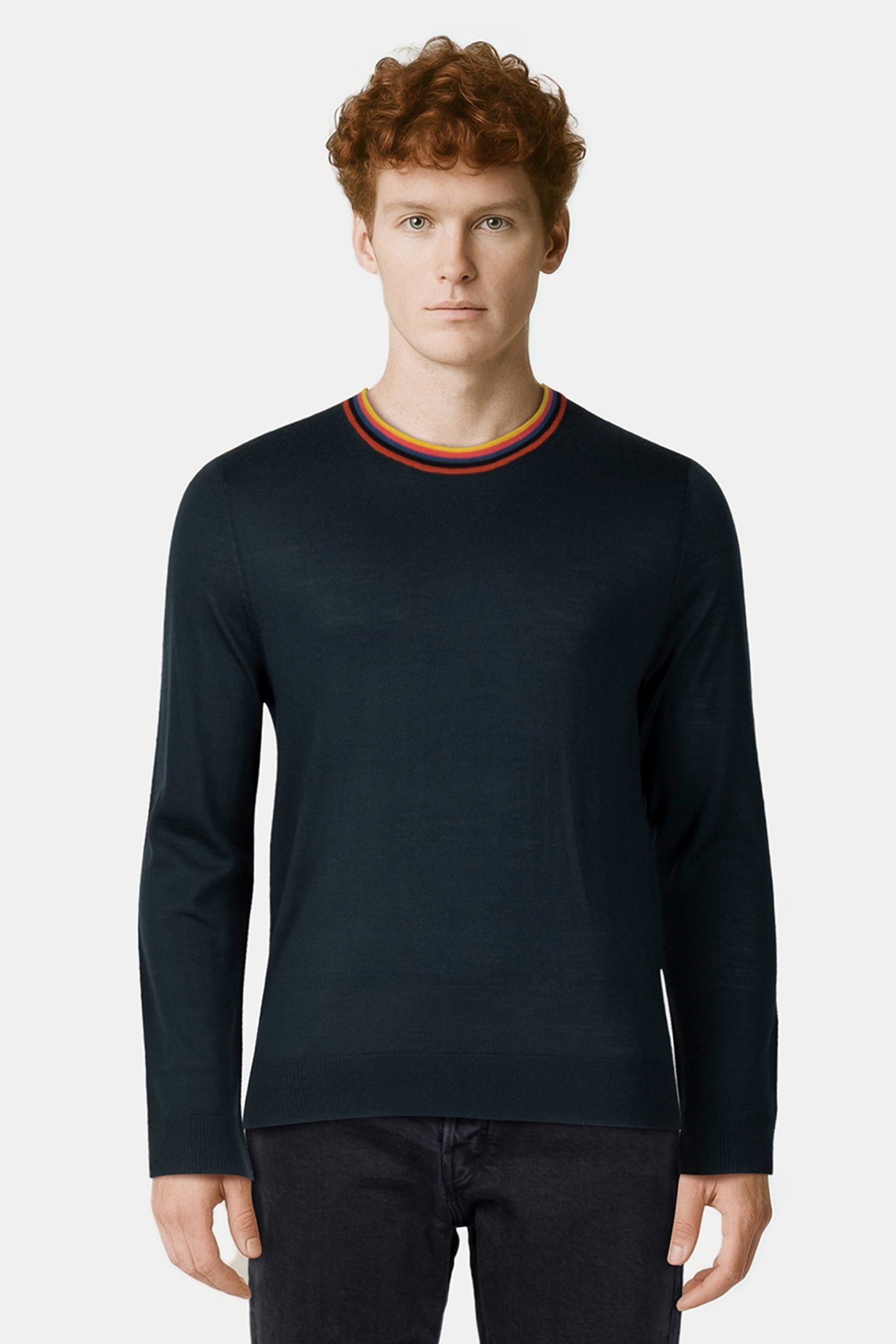 SWEATER CREW NECK PETROL GREEN 1