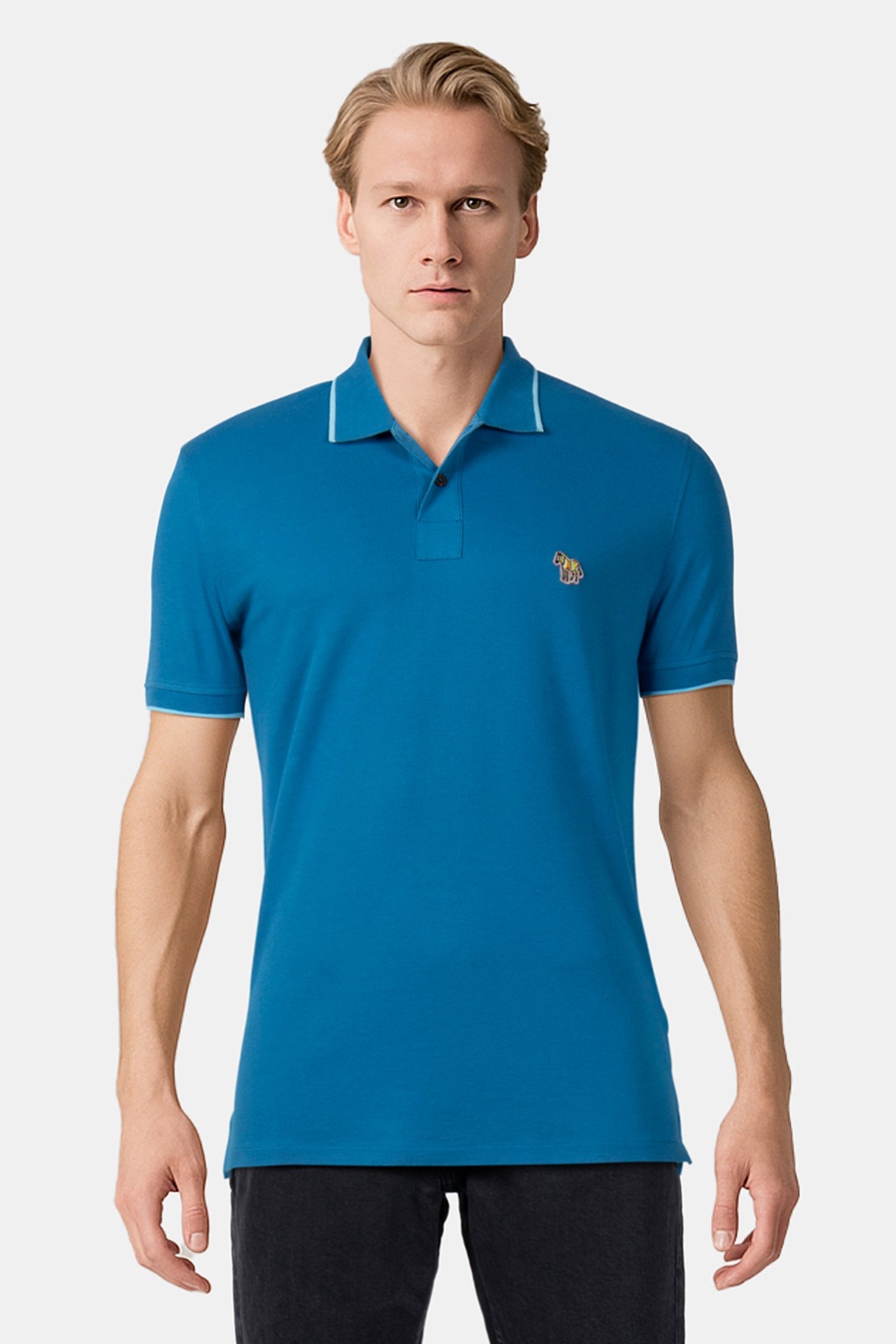 SLIM FIT POLO ZEB BADGE PETROL GREEN 1