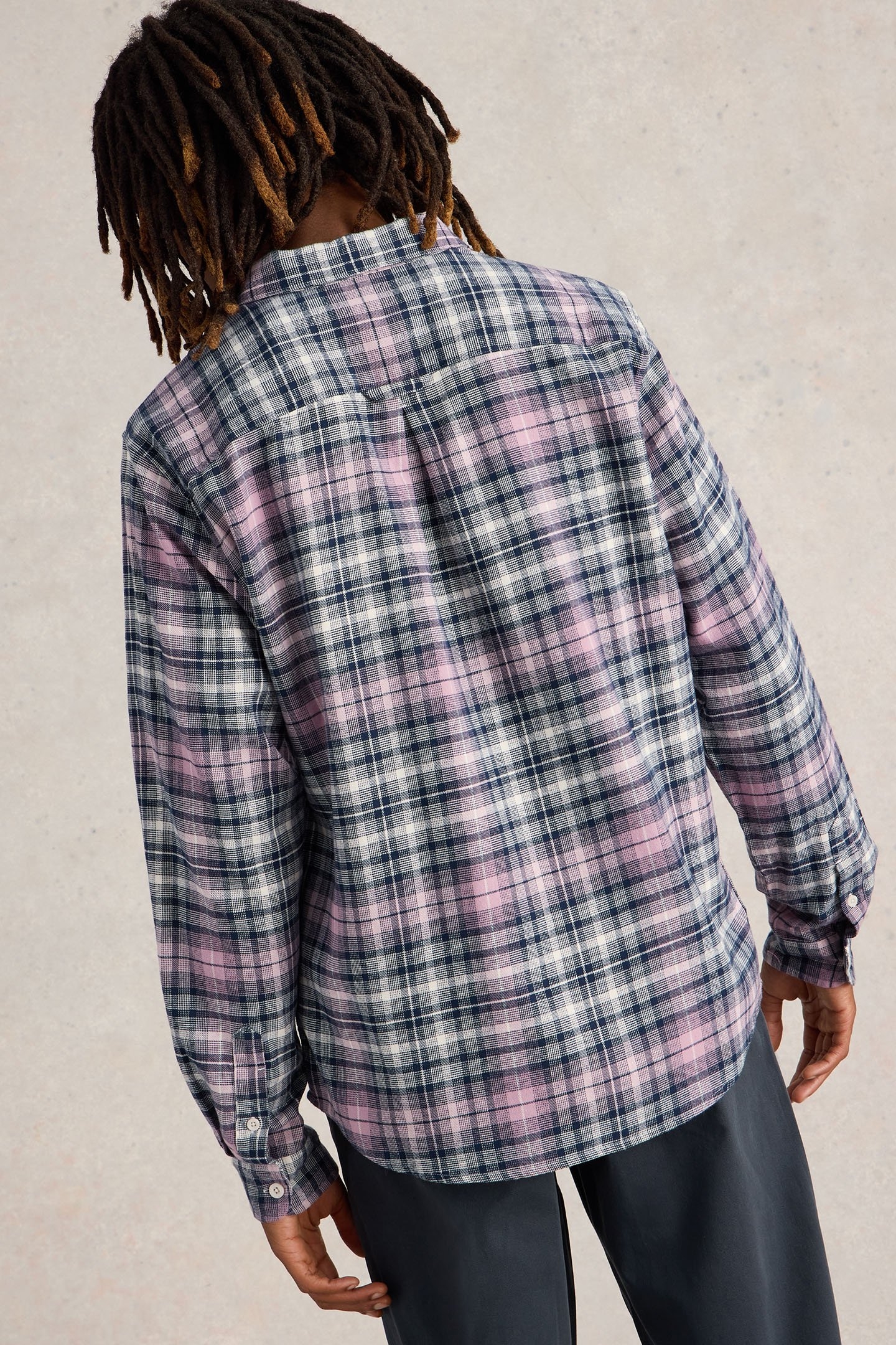 LS CHECK SHIRT PINK MULTI 2