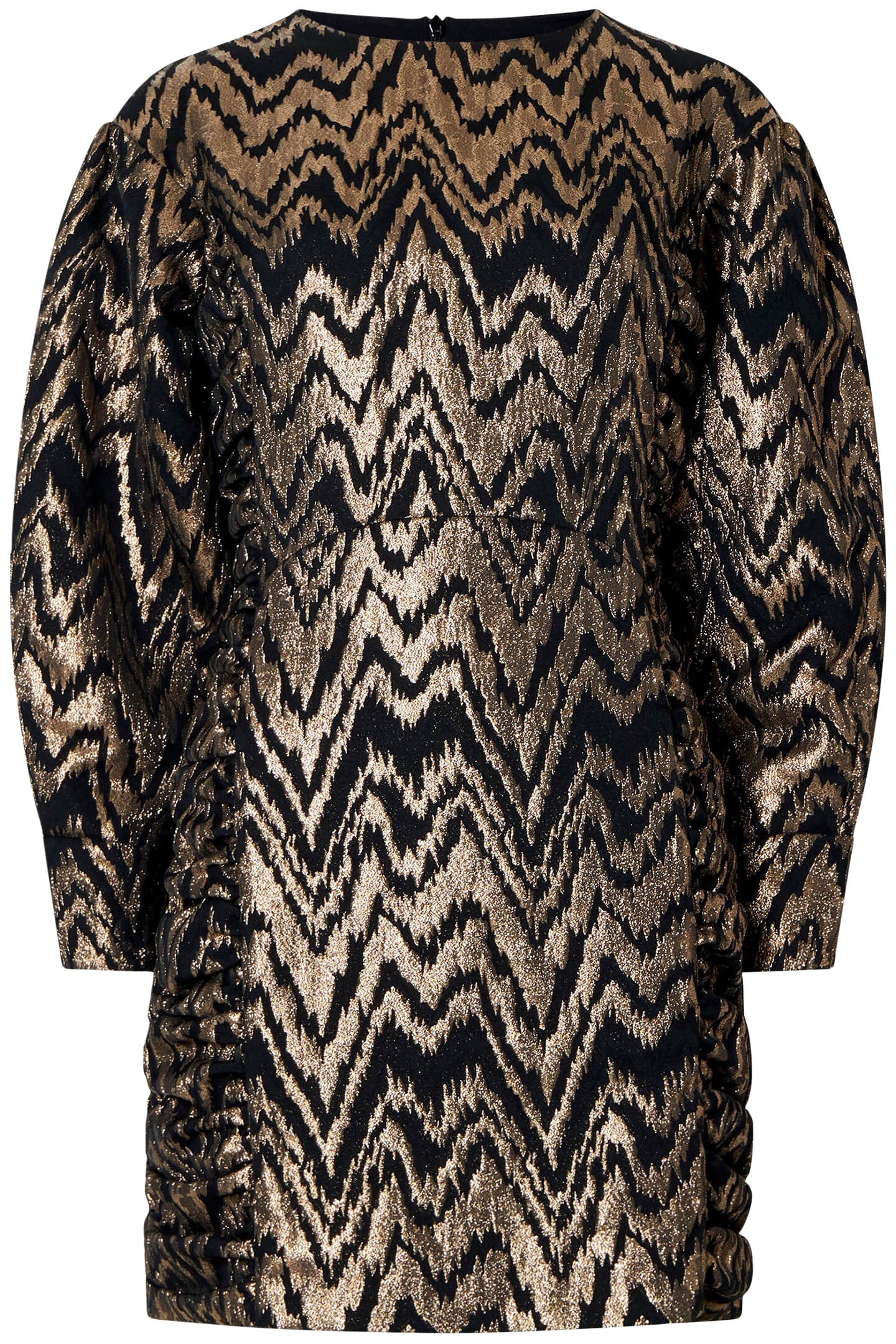 ELLERY JACQUARED PUFF SLV DRES BLACKOUT/COPPER 4