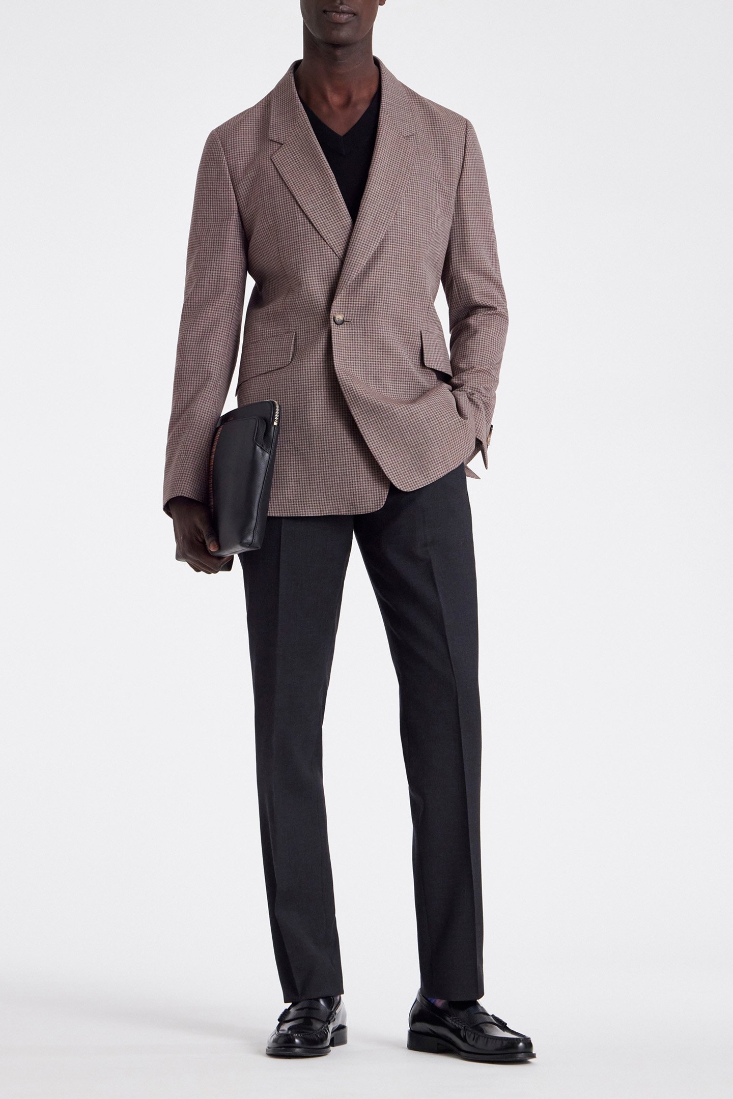 MENS 2 BUTTON JACKET BRICK RED 3