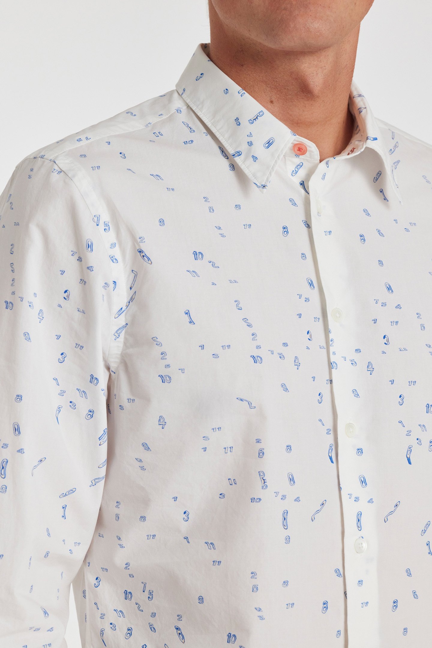 MENS LS TAILORED FIT SHIRT WHITE 5