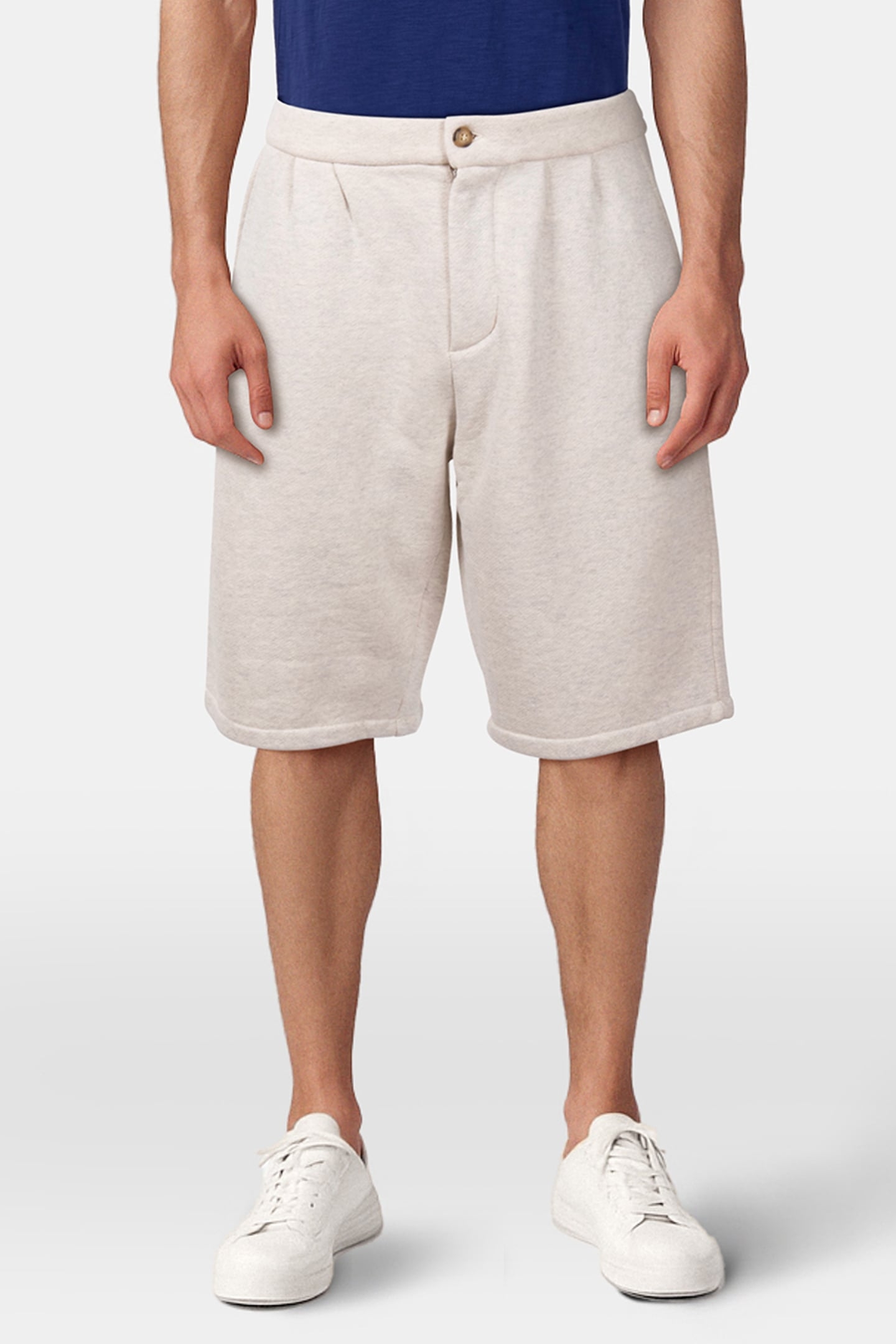 RIO FLEECE SHORTS SOFT WHITE MELEE 1