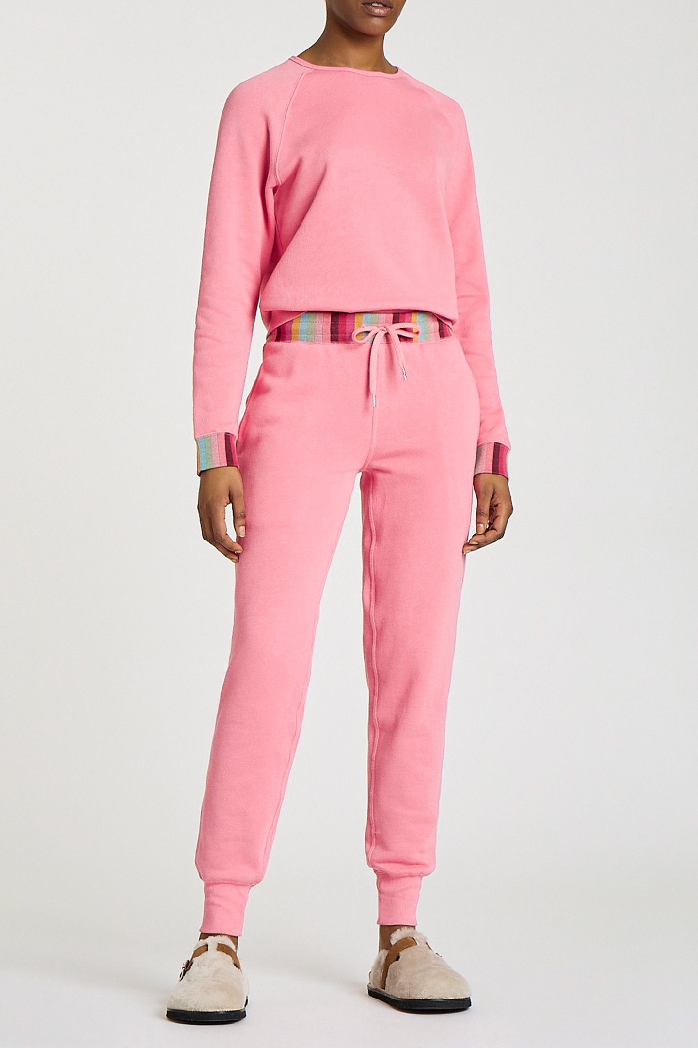 WOMEN PANT SWIRL RIB POWDER PINK 3