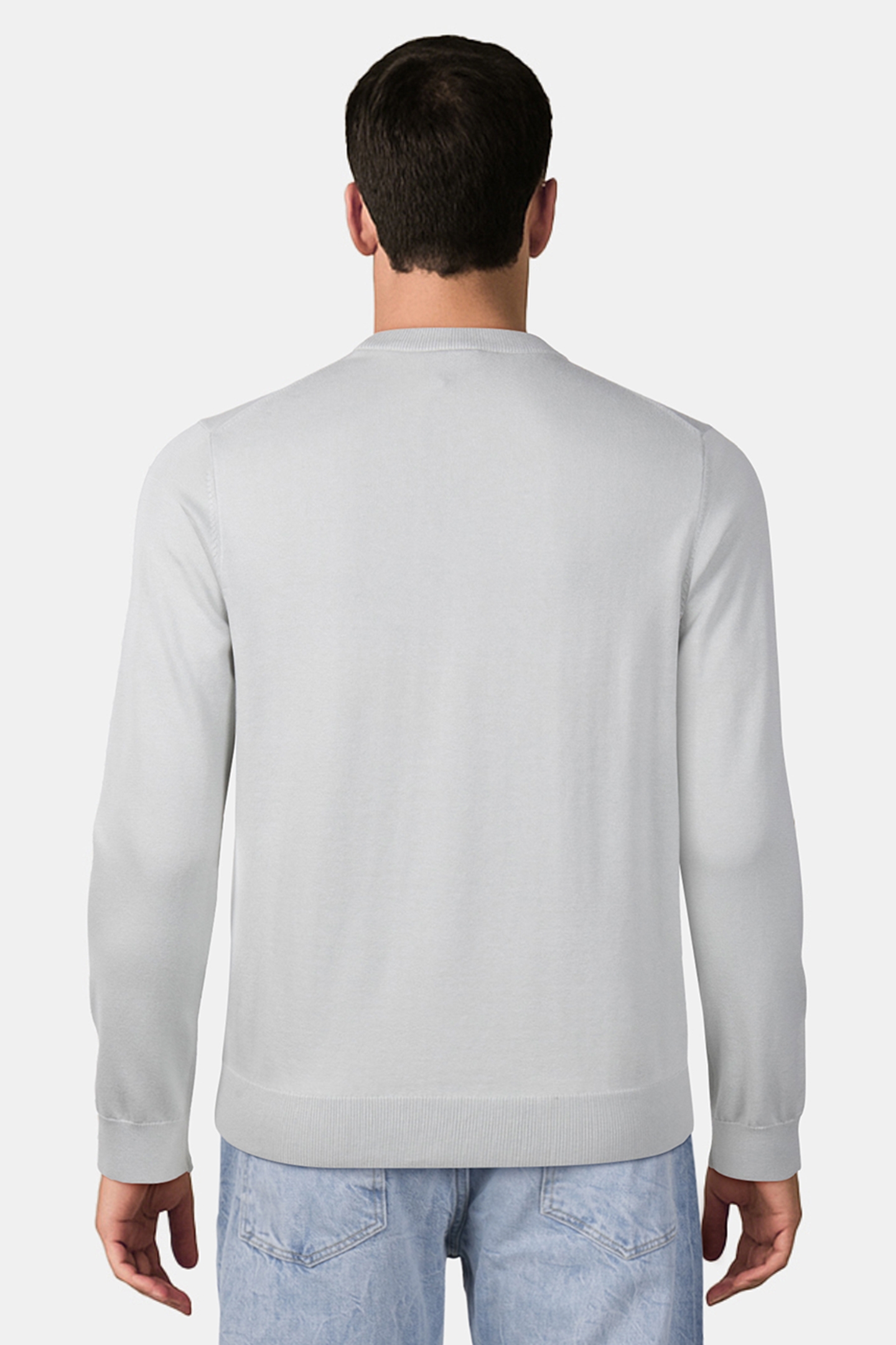 MENS SWEATER CREW NECK ZEB BAD GREY 2