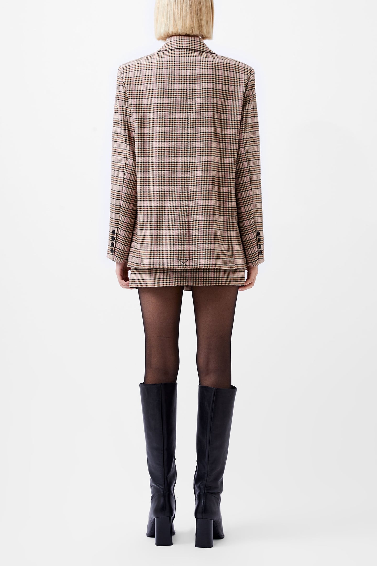 GINA CHECK BLAZER PINK CHECK 2