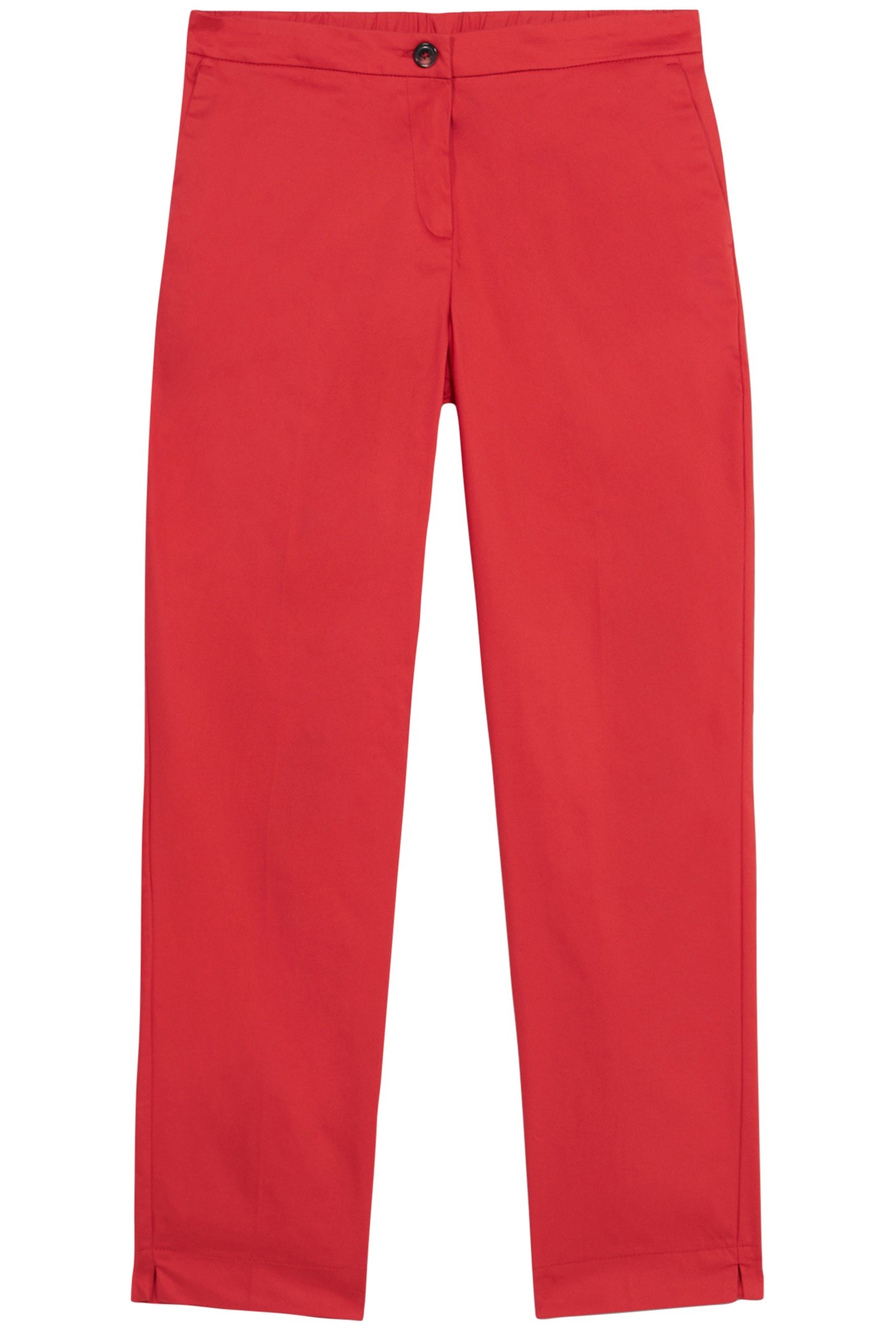 BASIC COTTON-BLEND TROUSERS RED 4