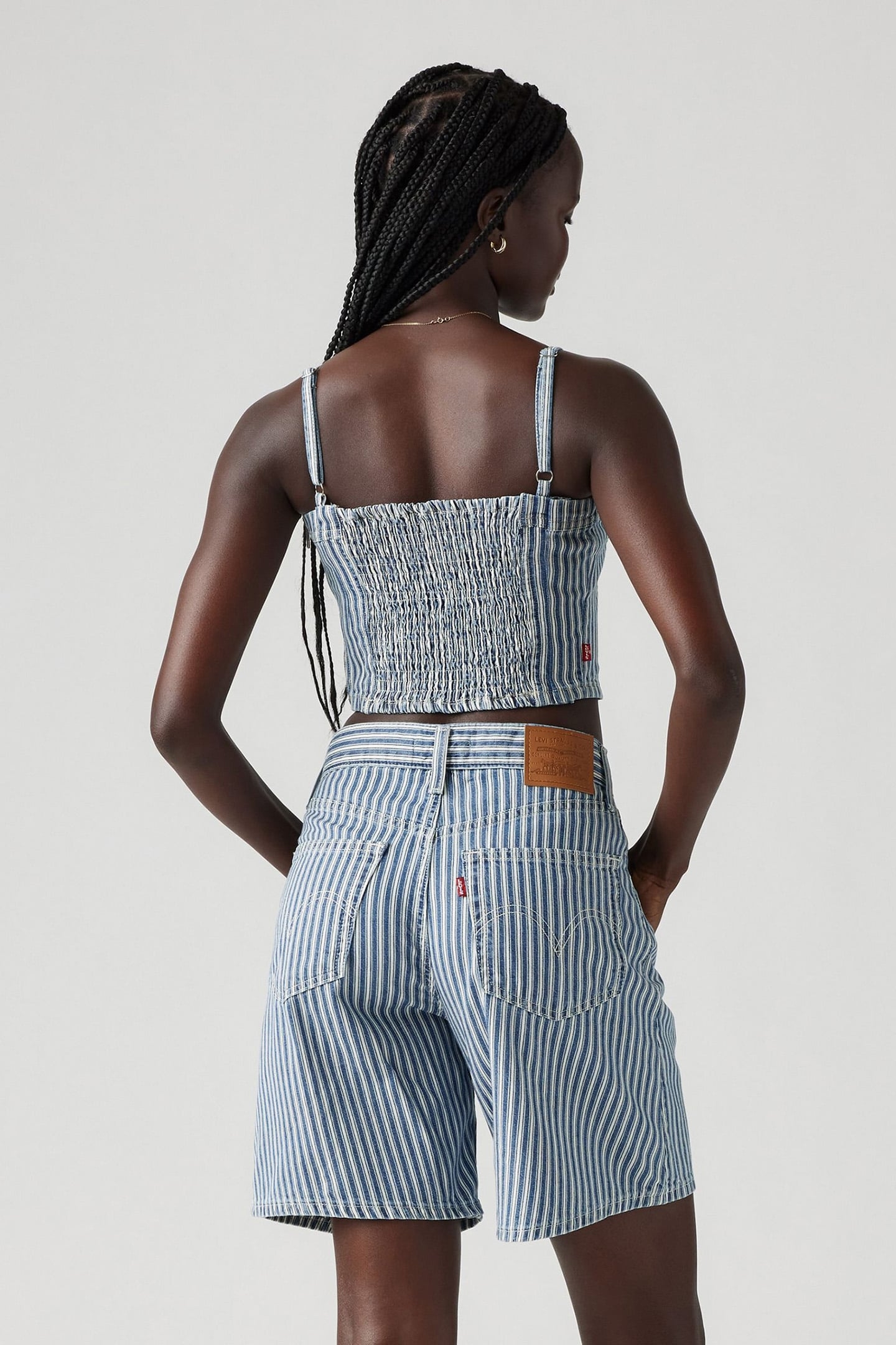 JADINE DENIM CAMI TANK MISCHA STRIPE 2
