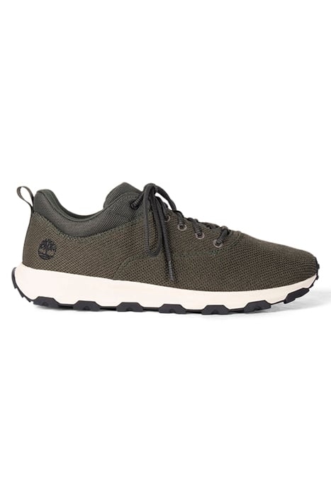WINSOR PARK LOW LACE UP SNEAKER DARK GREEN KNIT 1