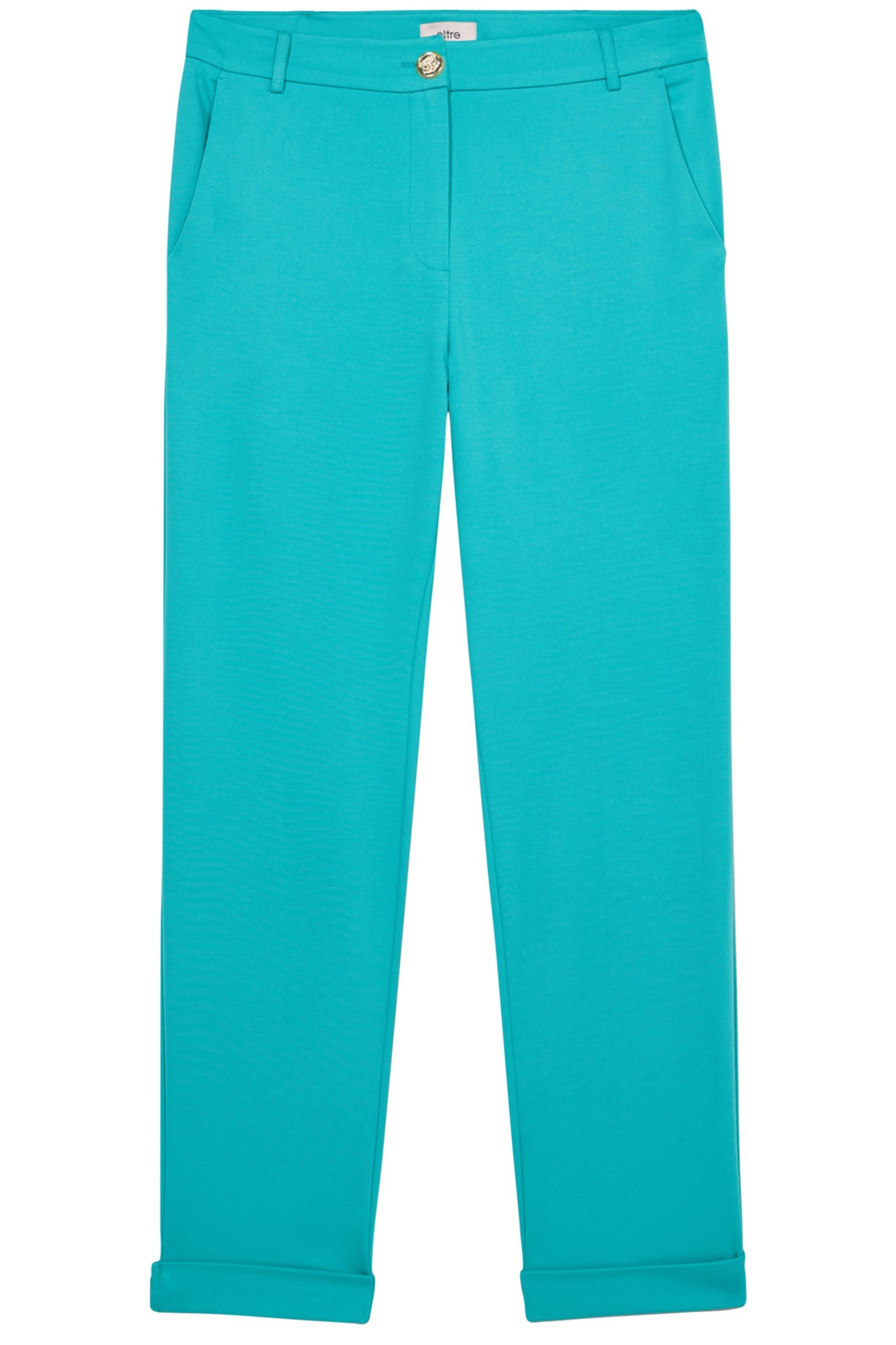 MILANO-STITCH STOVEPIPE TROUSERS AQUAMARINE 4