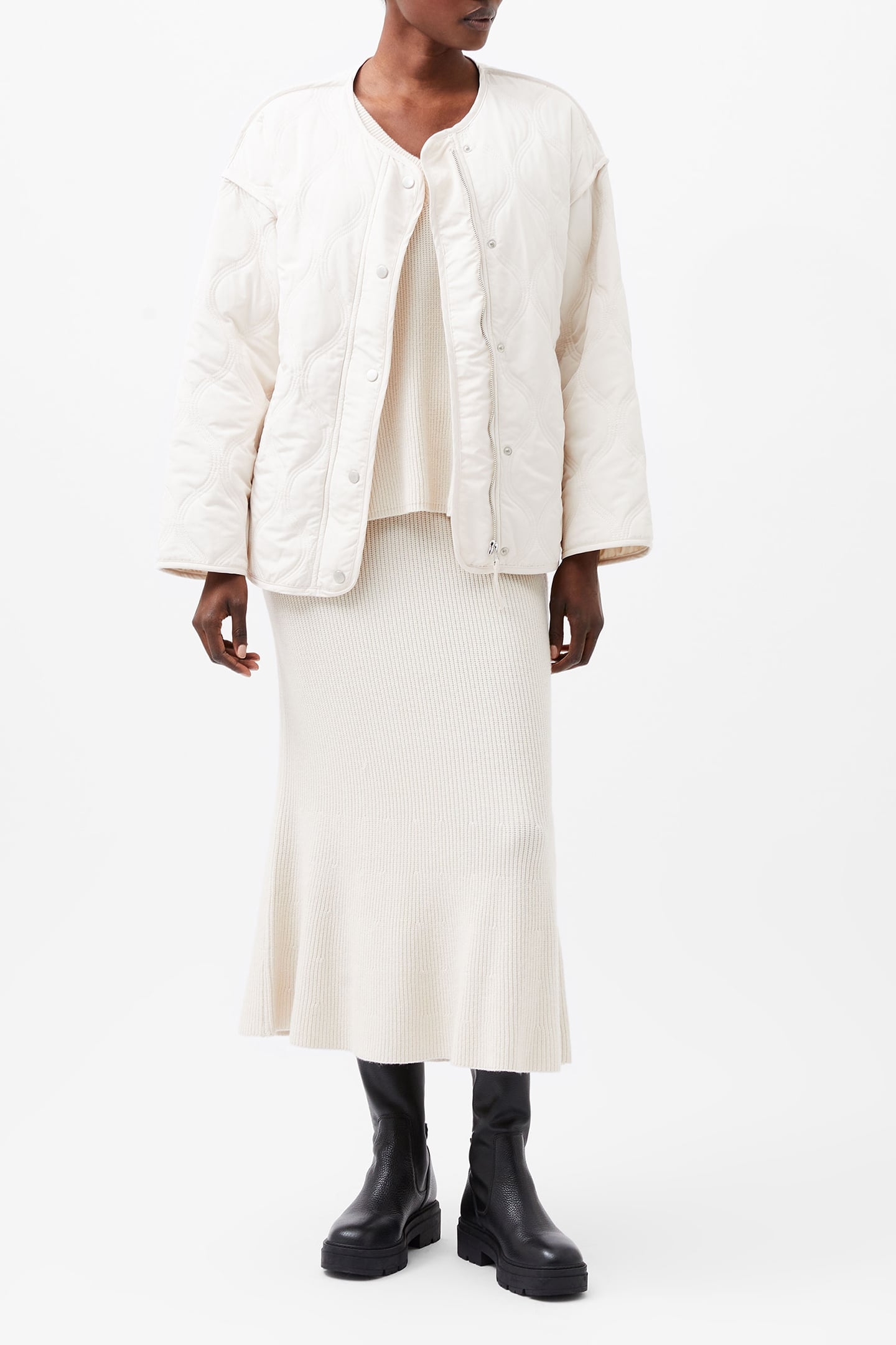 ARIS QUILTED JACKET CLASSIC CREAM 1