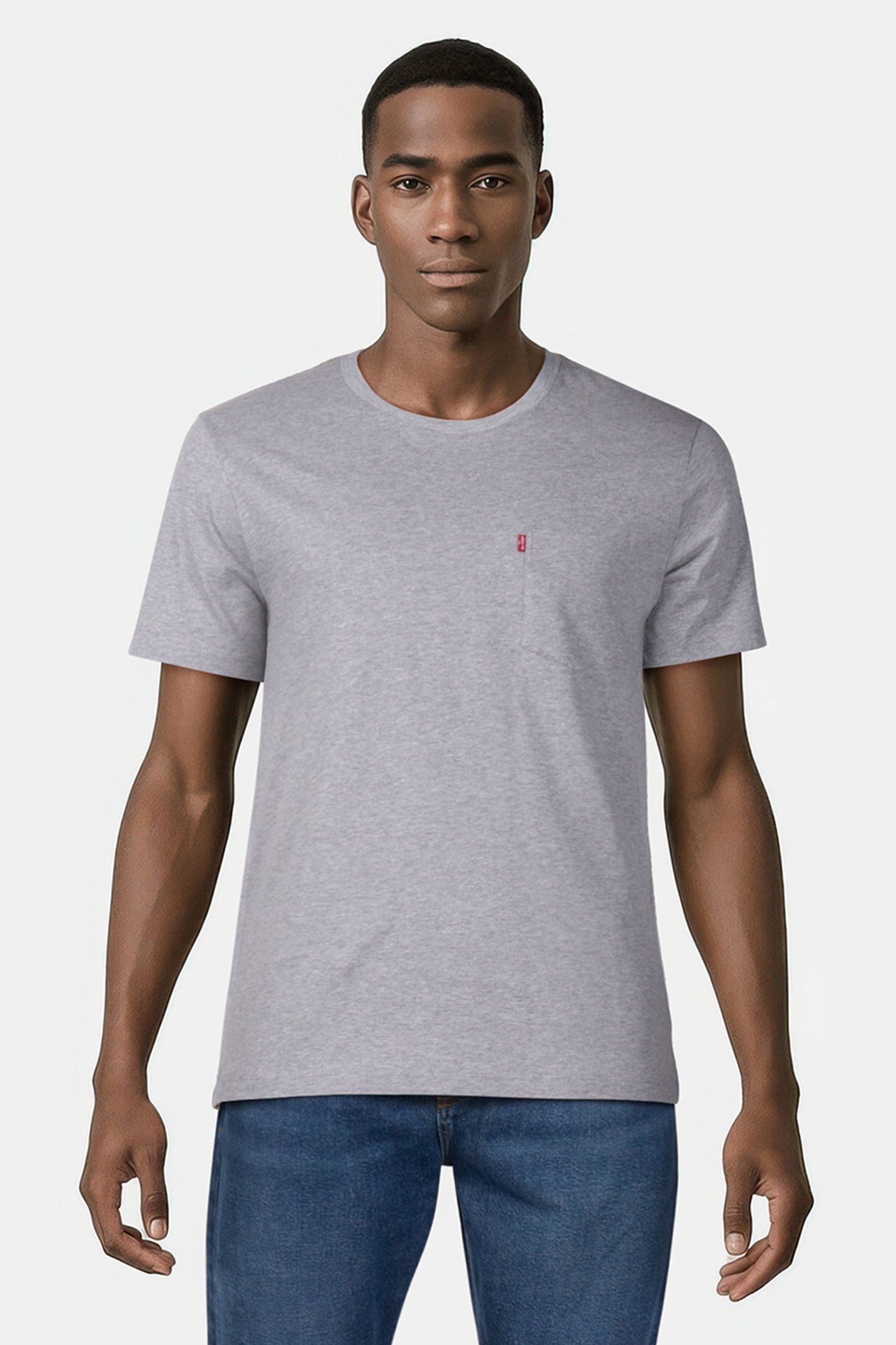 LSESS CLASSIC POCKET TEE MID TONE GREY 1