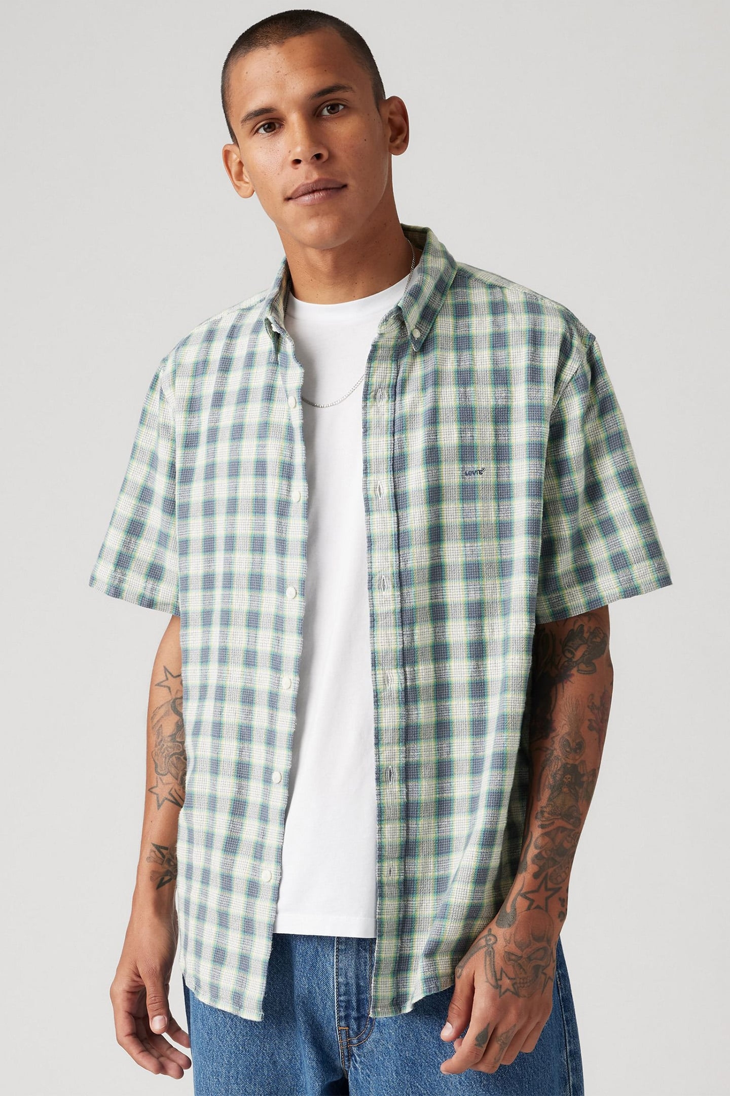 SS AUTHENTIC BUTTON DOWN XAVIER PLAID 4