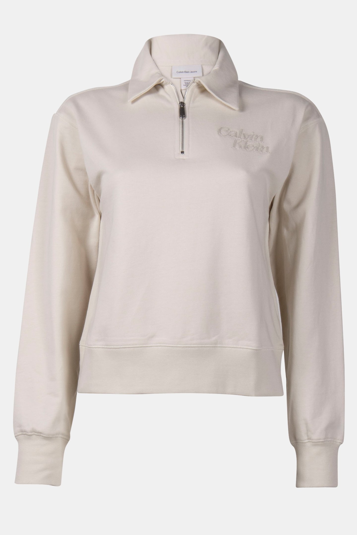 LS FRENCH TERRY POLO BONE WHITE 4