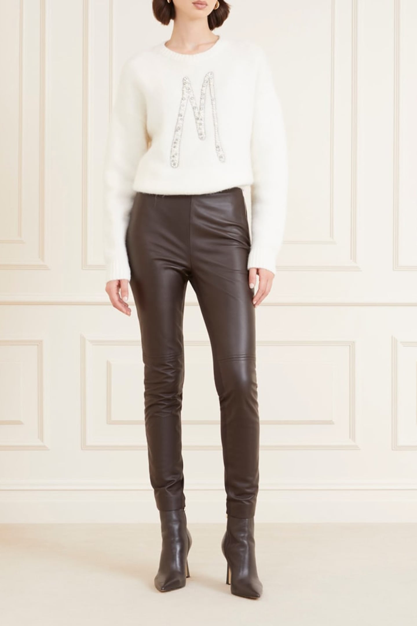 MARCIANO BY GUESS HIGH WAIST COY LEGGI REGAL BROWN 3