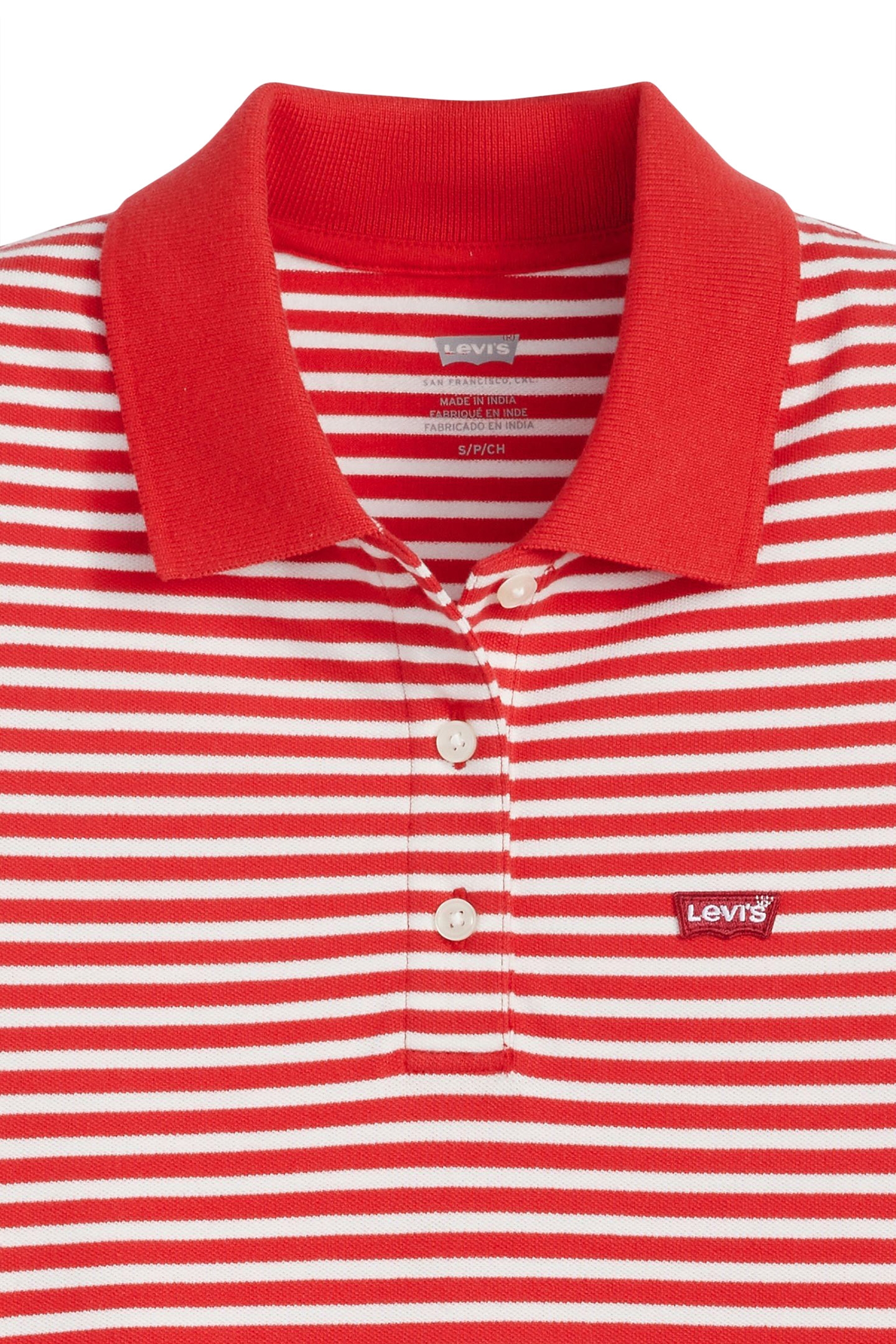 LEVIS HM POLO MARIGOLD STRIPE MARS RED 4