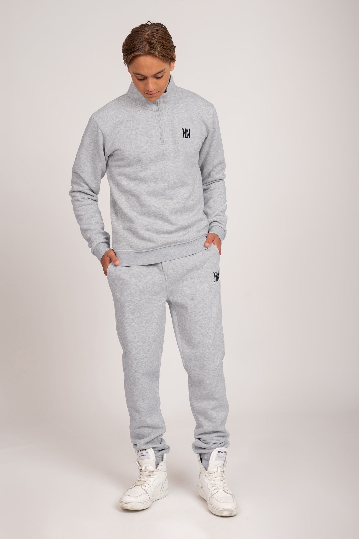 BAXLY SWEATSHIRT GREY MELANGE 1