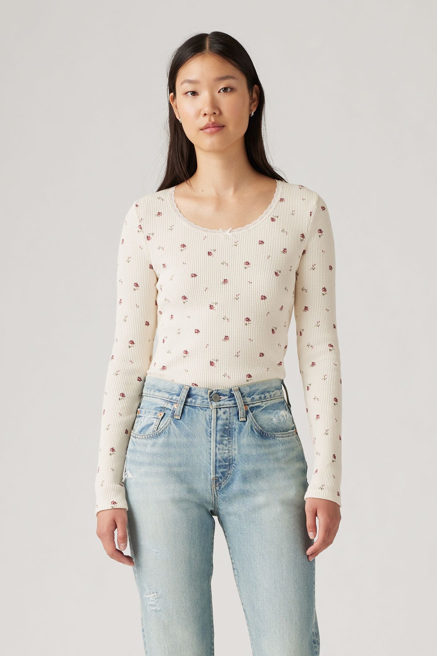 DRY GOODS WAFFLE LS TEE SIMPLIFIED NINA 1