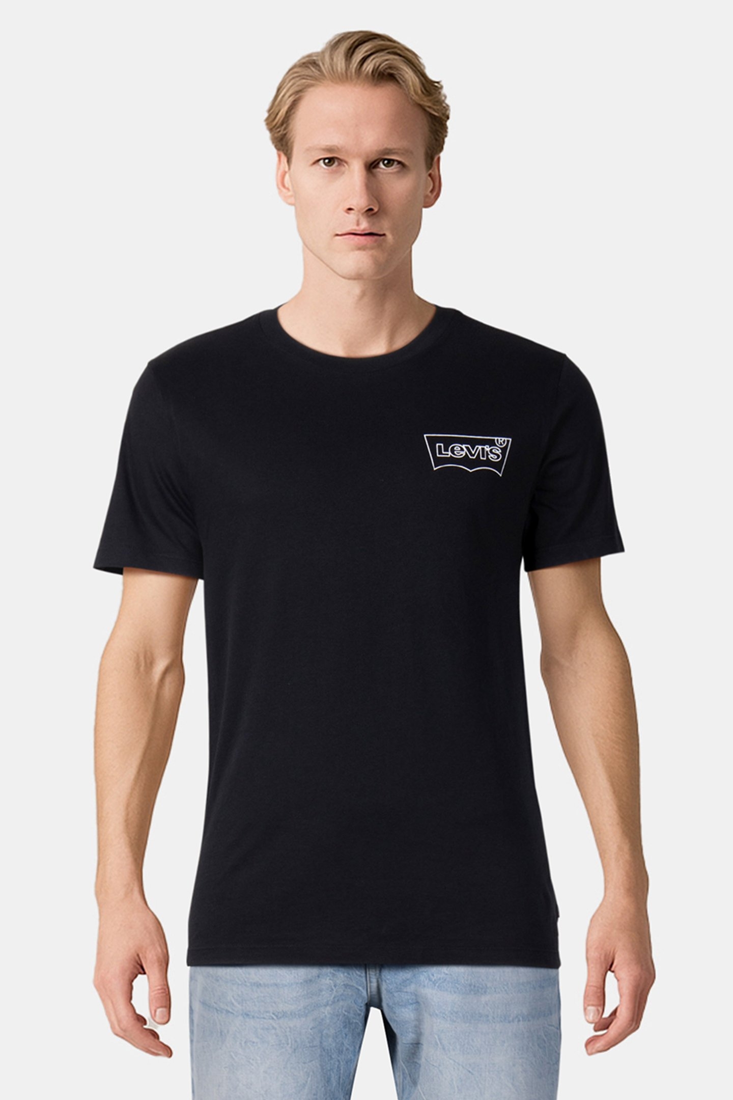 LSEGRAPHIC CREWNECK TE OUTLINE BW WHITE LOGO BLACK BODY 1