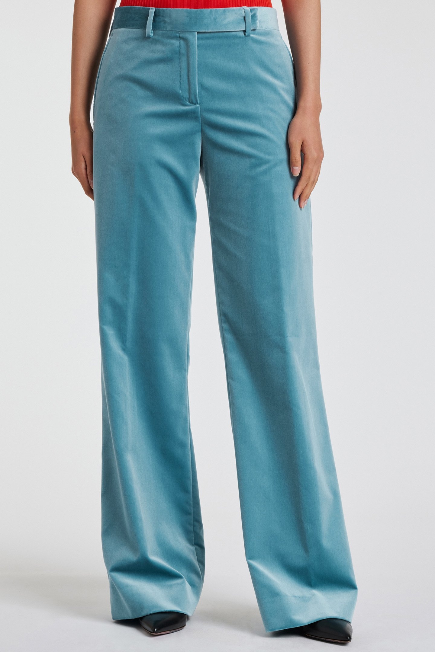 WOMENS TROUSERS PETROL BLUE 1