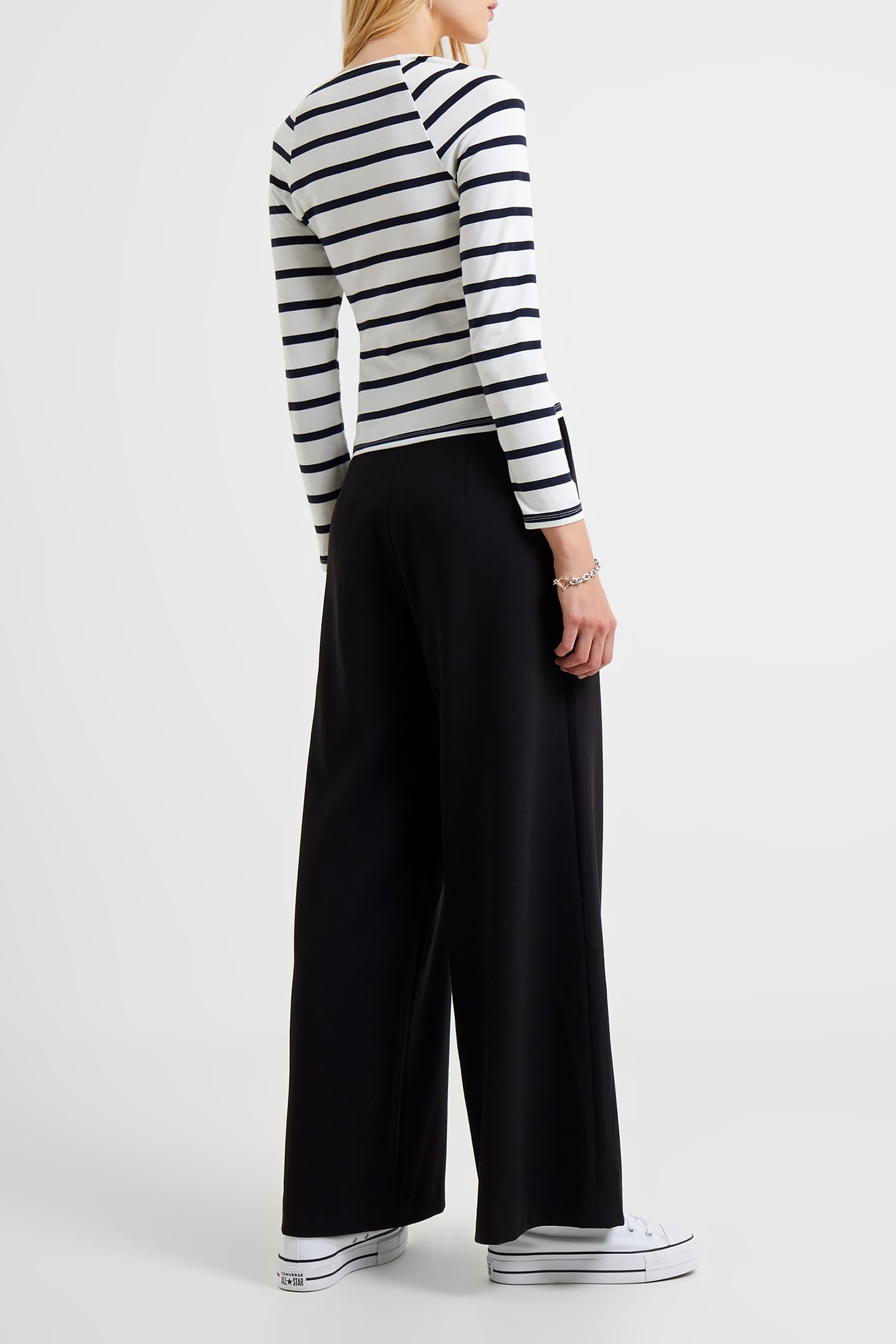 RALLIE STRIPE LS SQ NK TEE STRIPE S WHITE/MARIN 3