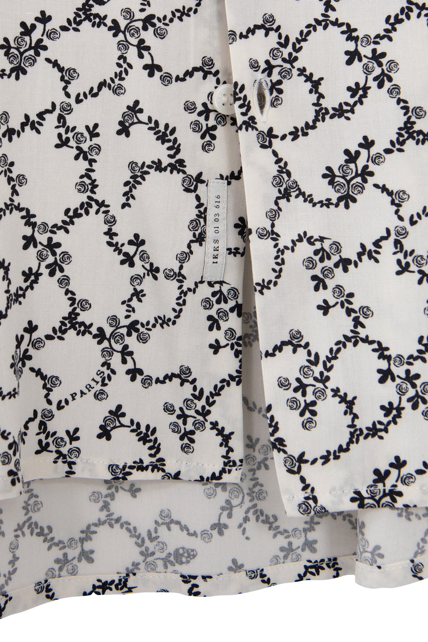 SLIM CHALK SHIRT WITH SKULL AND FLOWERS PRINT 8