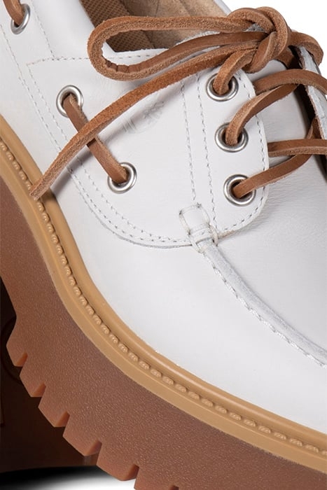 STONE STREET BOAT SHOE WHITE FULL GRAIN 4